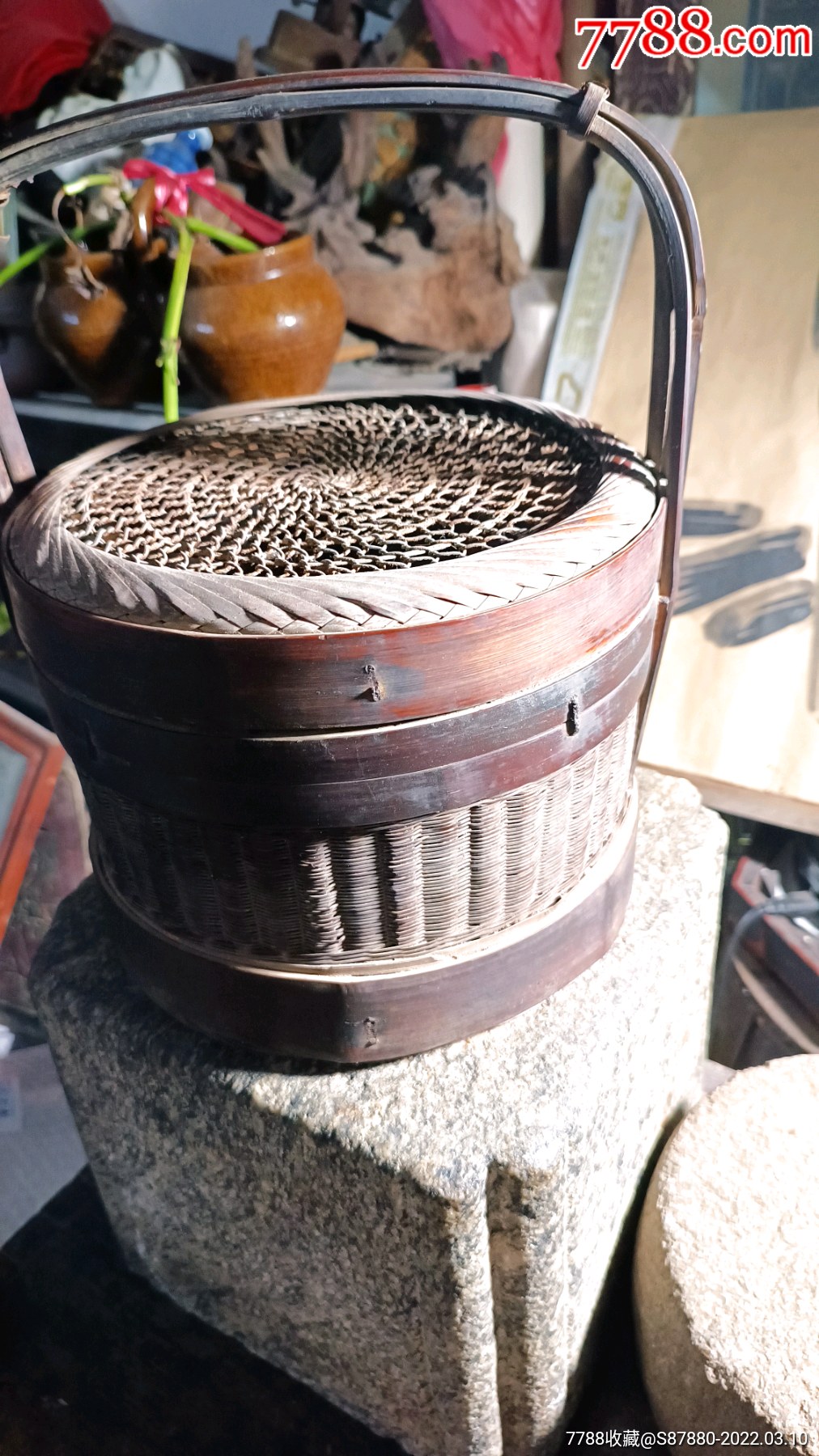 3清代大户人家竹编暖手炉