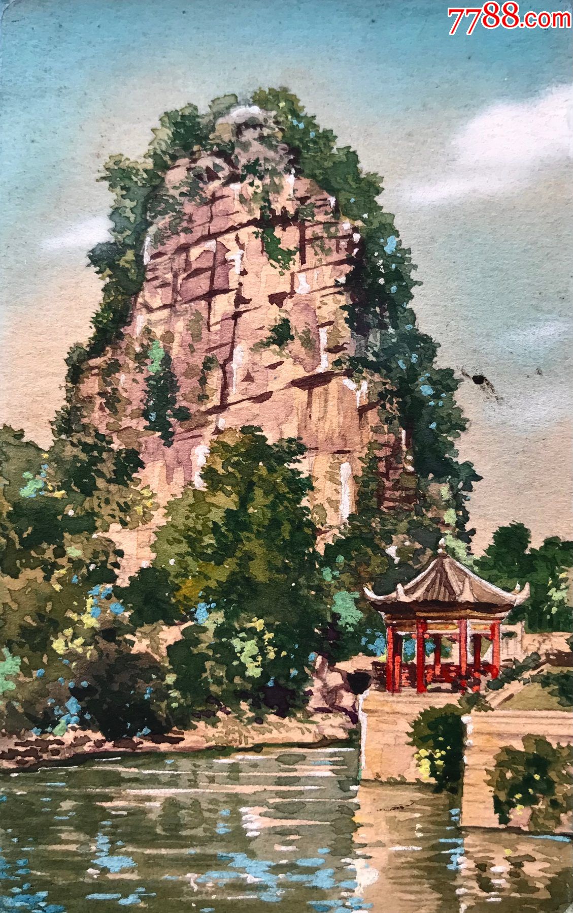 袖珍苏州园林水彩画