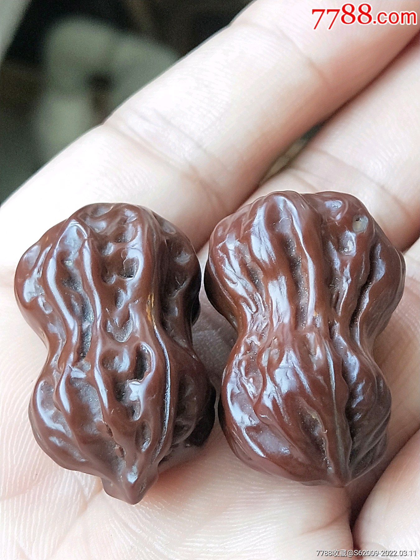 稀少民国葫芦型小核桃一对