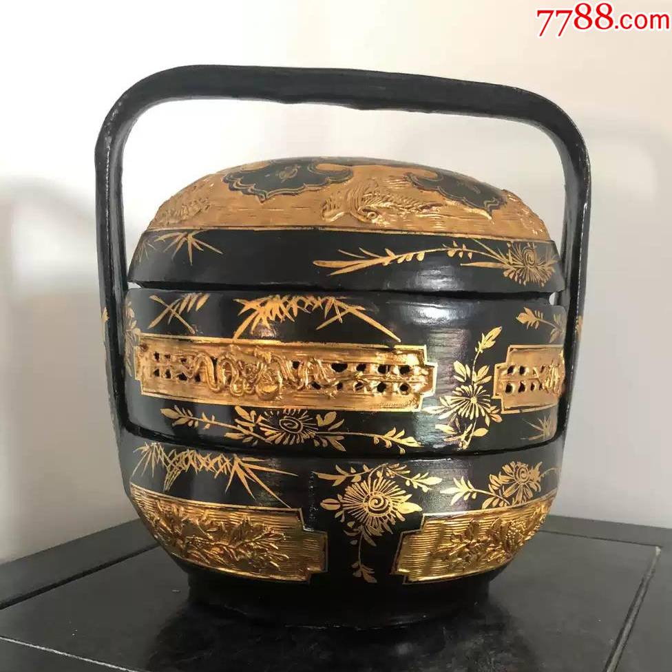 大漆描金竹提盒_价格2500元_第1张_7788商城__七七八八商品交易平台