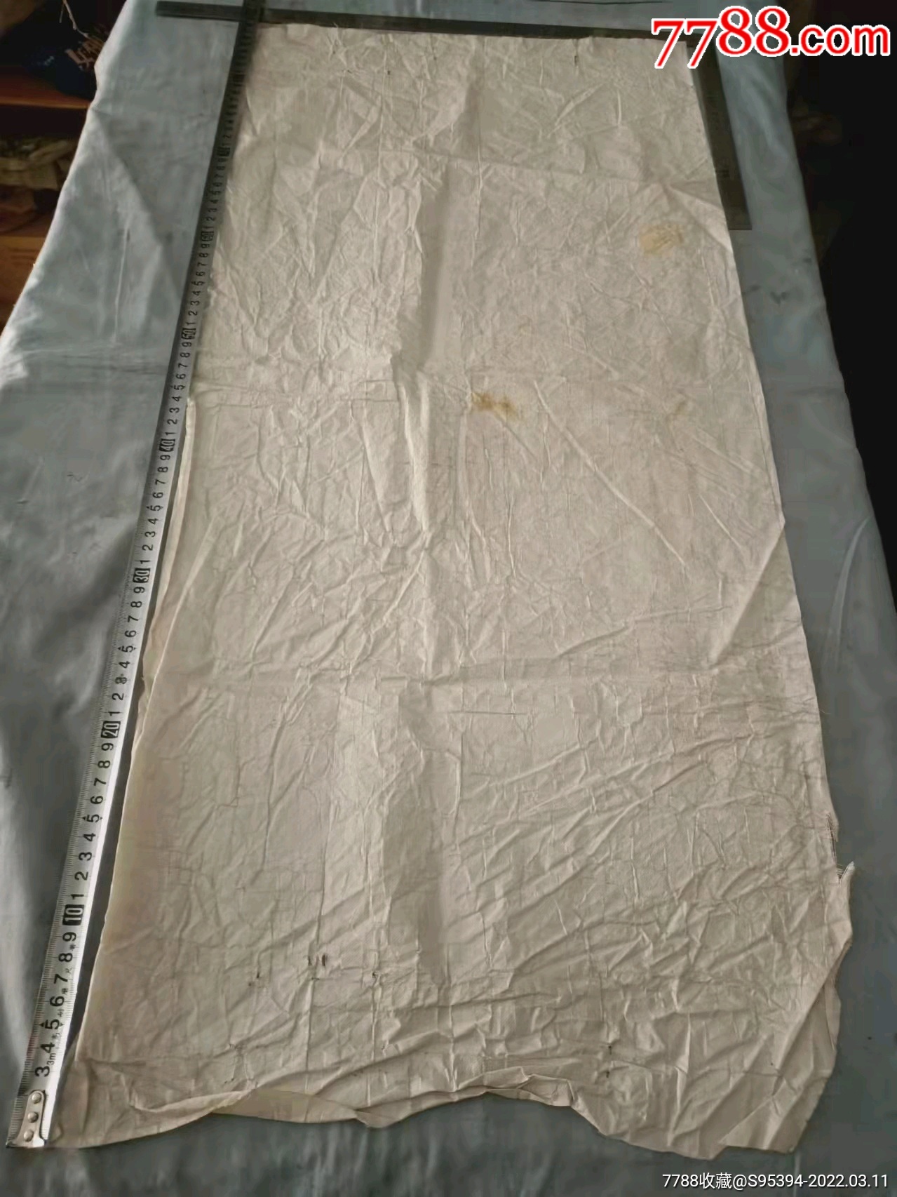 清代文房书画老绢8842cm