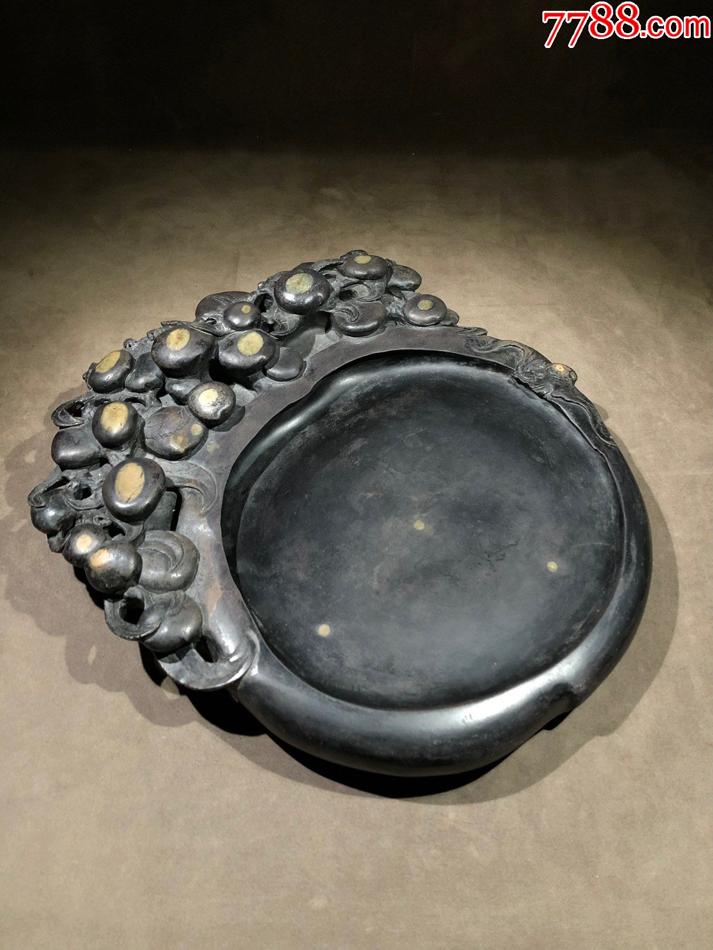 名家"孔继涑"福寿双全端砚-价格:5000元-se85860417-其他砚台-零售