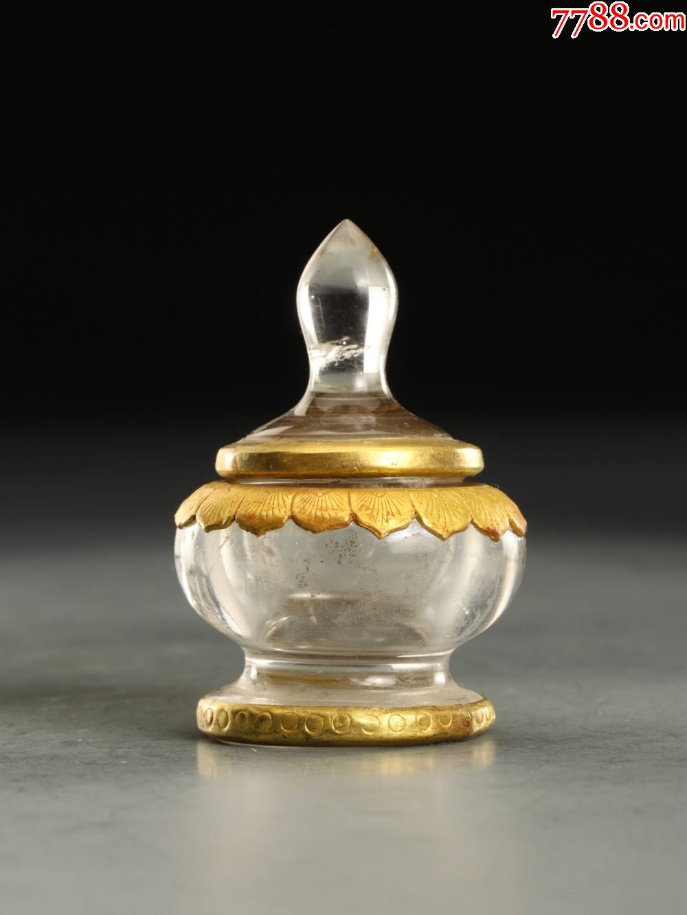 水晶包金舍利罐