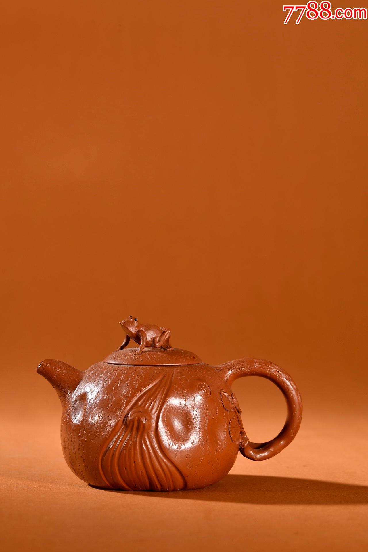 紫砂青蛙钮茶壶