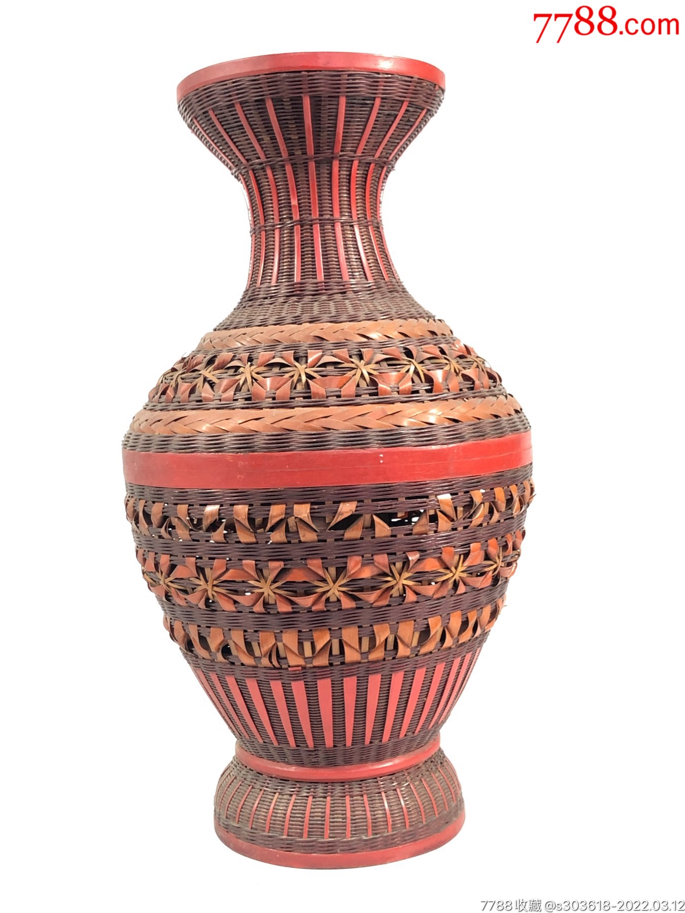 品名创汇竹编花瓶
