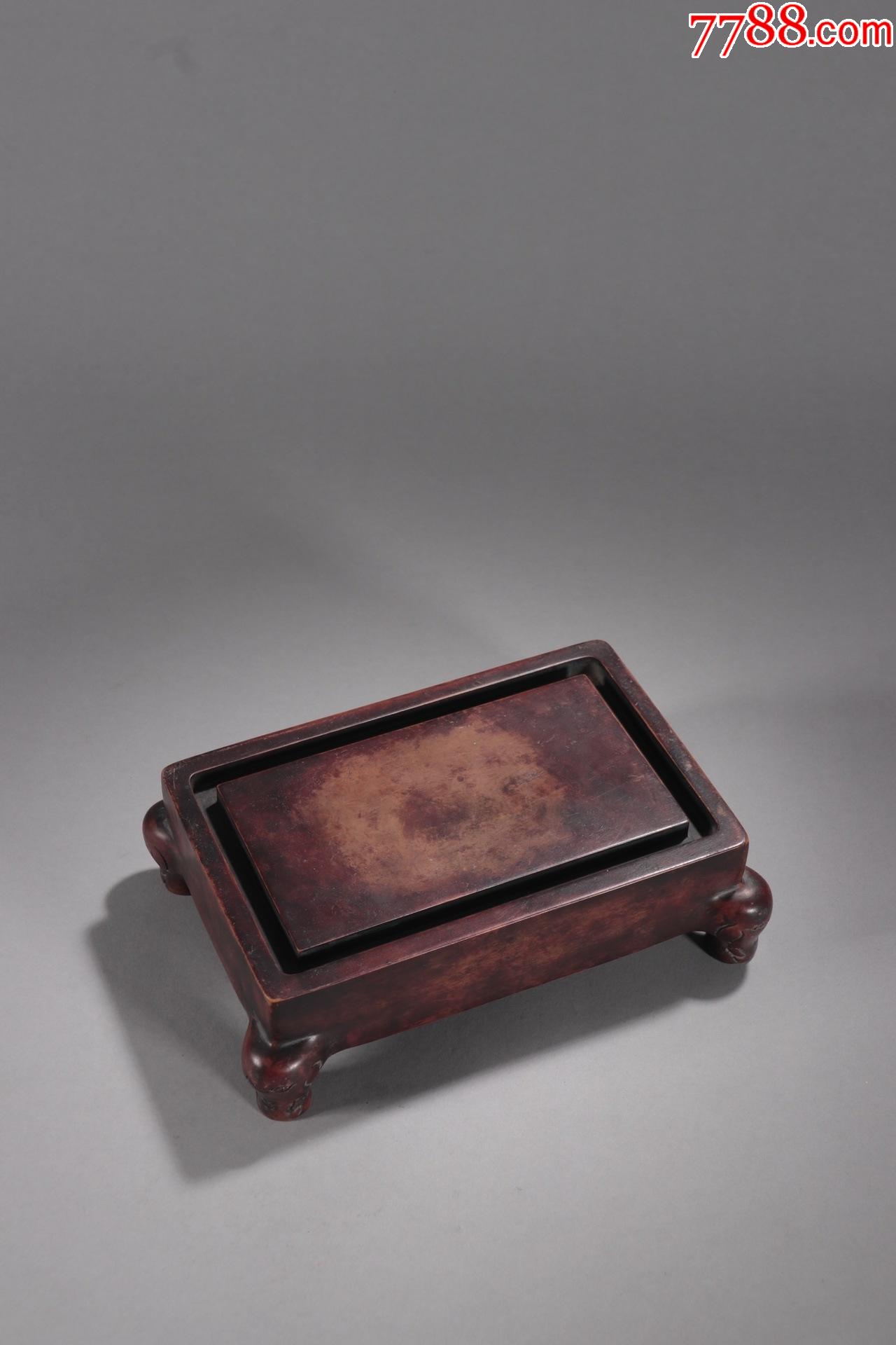 刘锦堂款松花石文房砚台