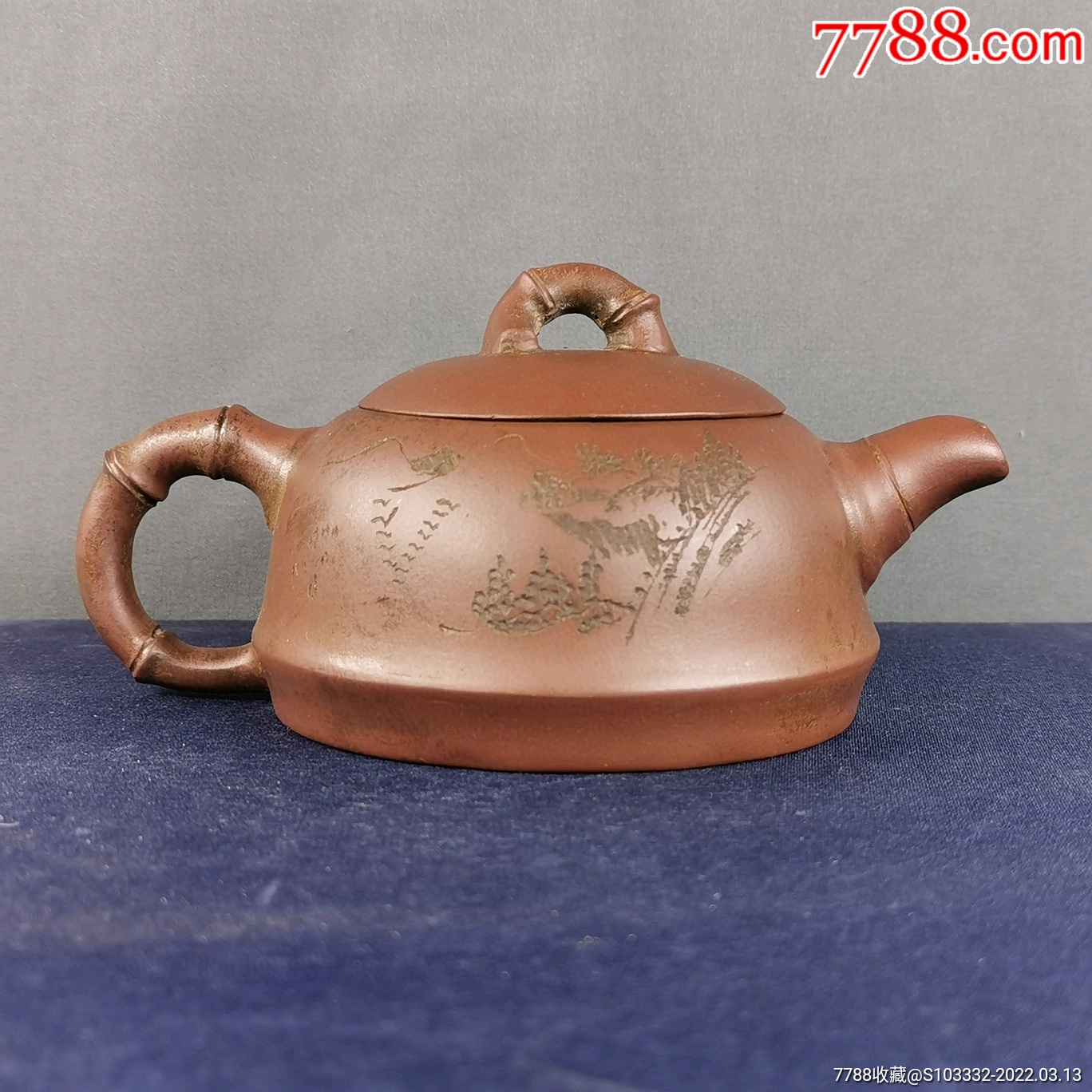 民间遗留下来的名家冯桂林制大师纯手工制作老紫砂壶一把保存完整砂质