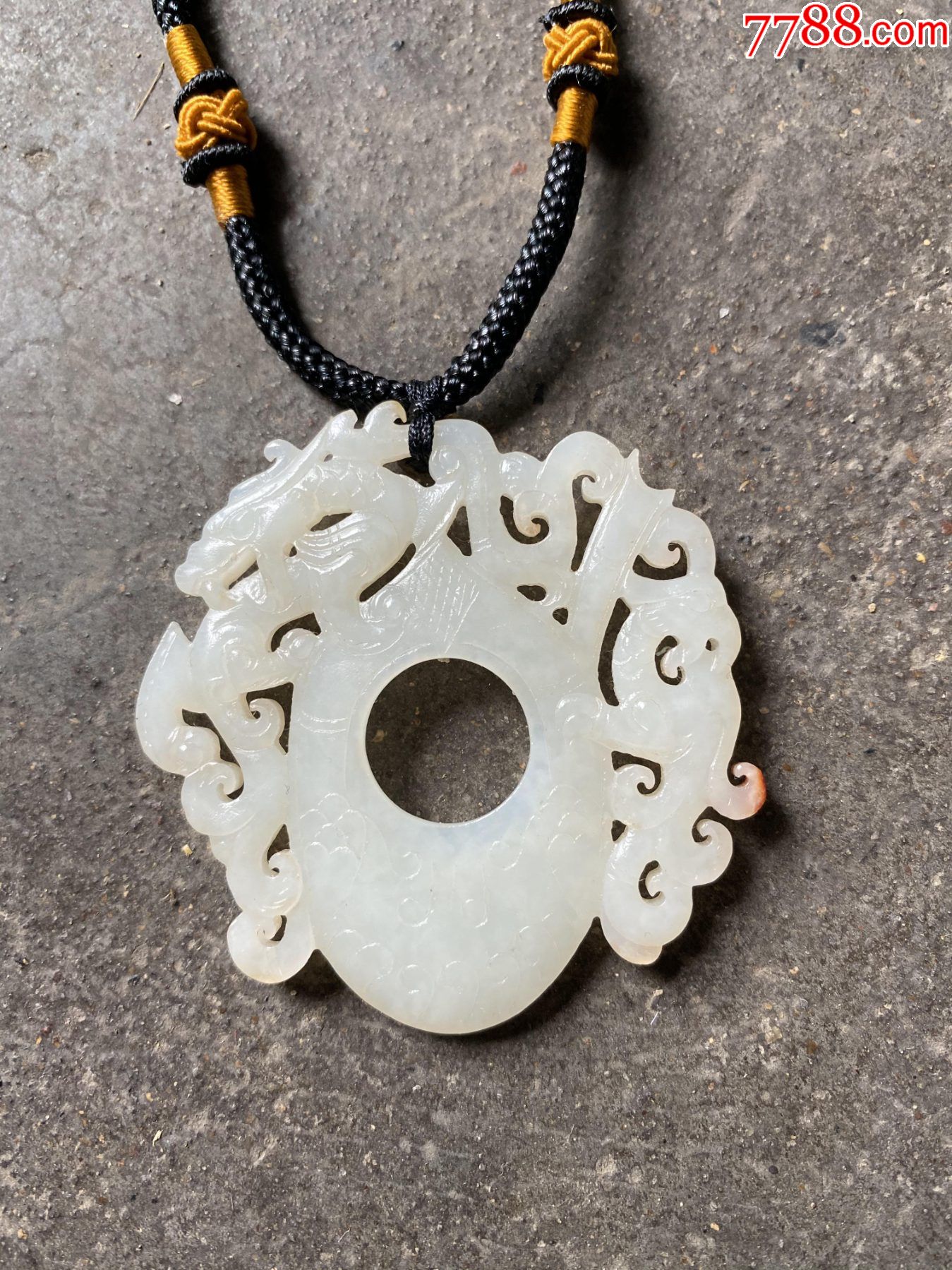 高古玉老玉古玉和田玉龙凤玉佩