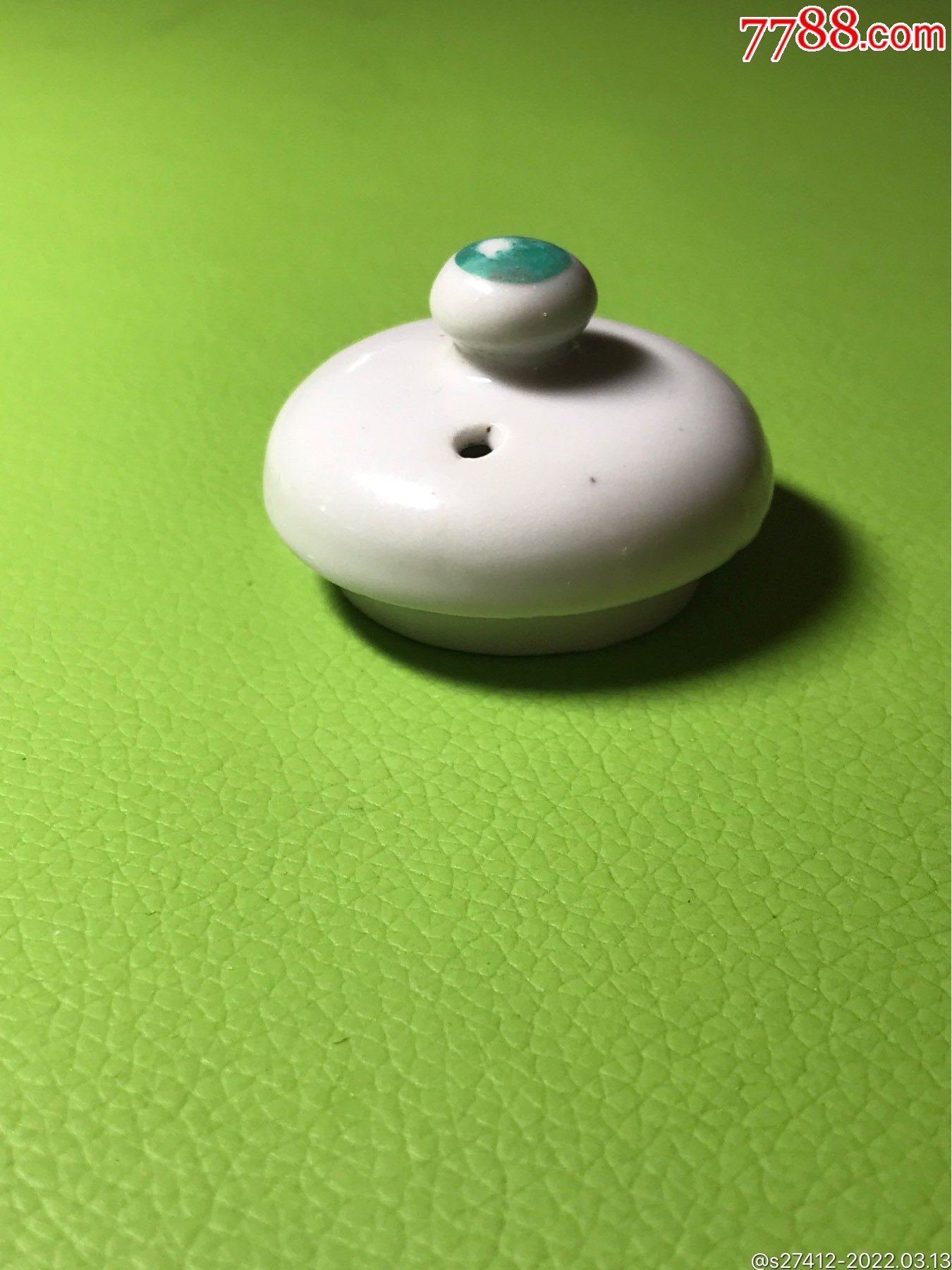 清代同治光绪粉彩瓷壶配盖粉彩人物梨壶盖子