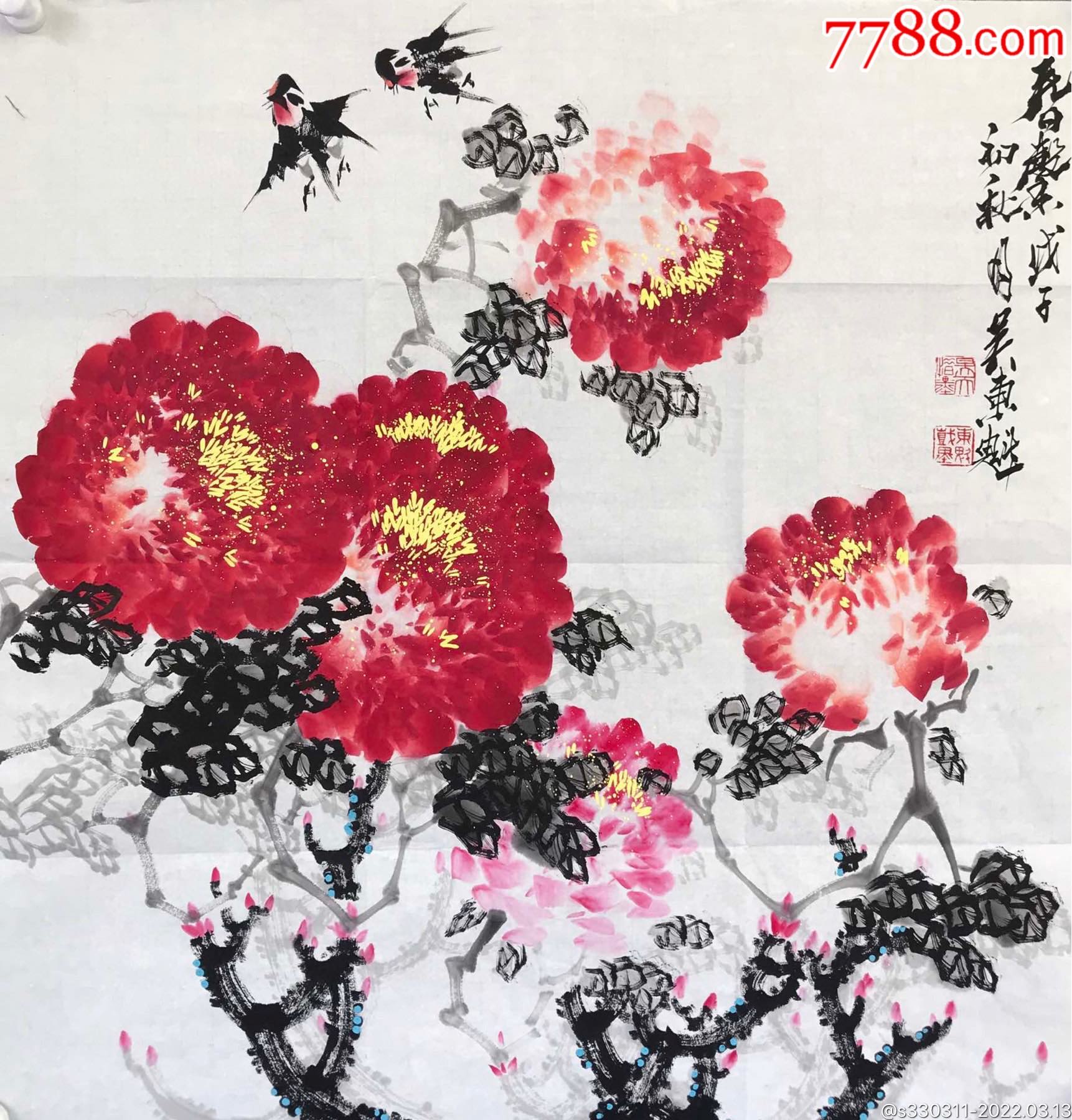 吴东魁_花鸟国画原作_图片赏析_收藏价值_7788碑贴收藏