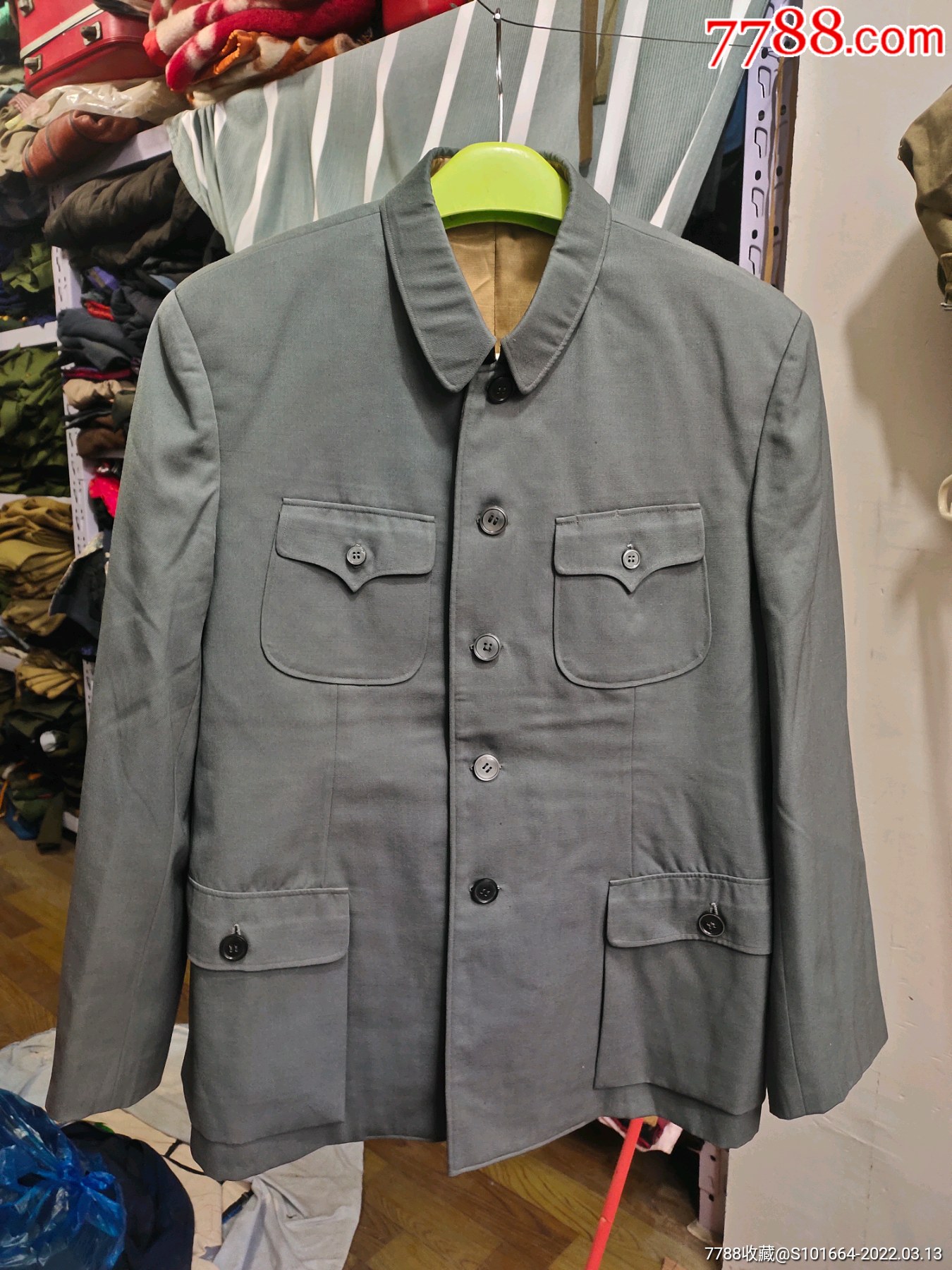 老式纯毛华达呢中山装