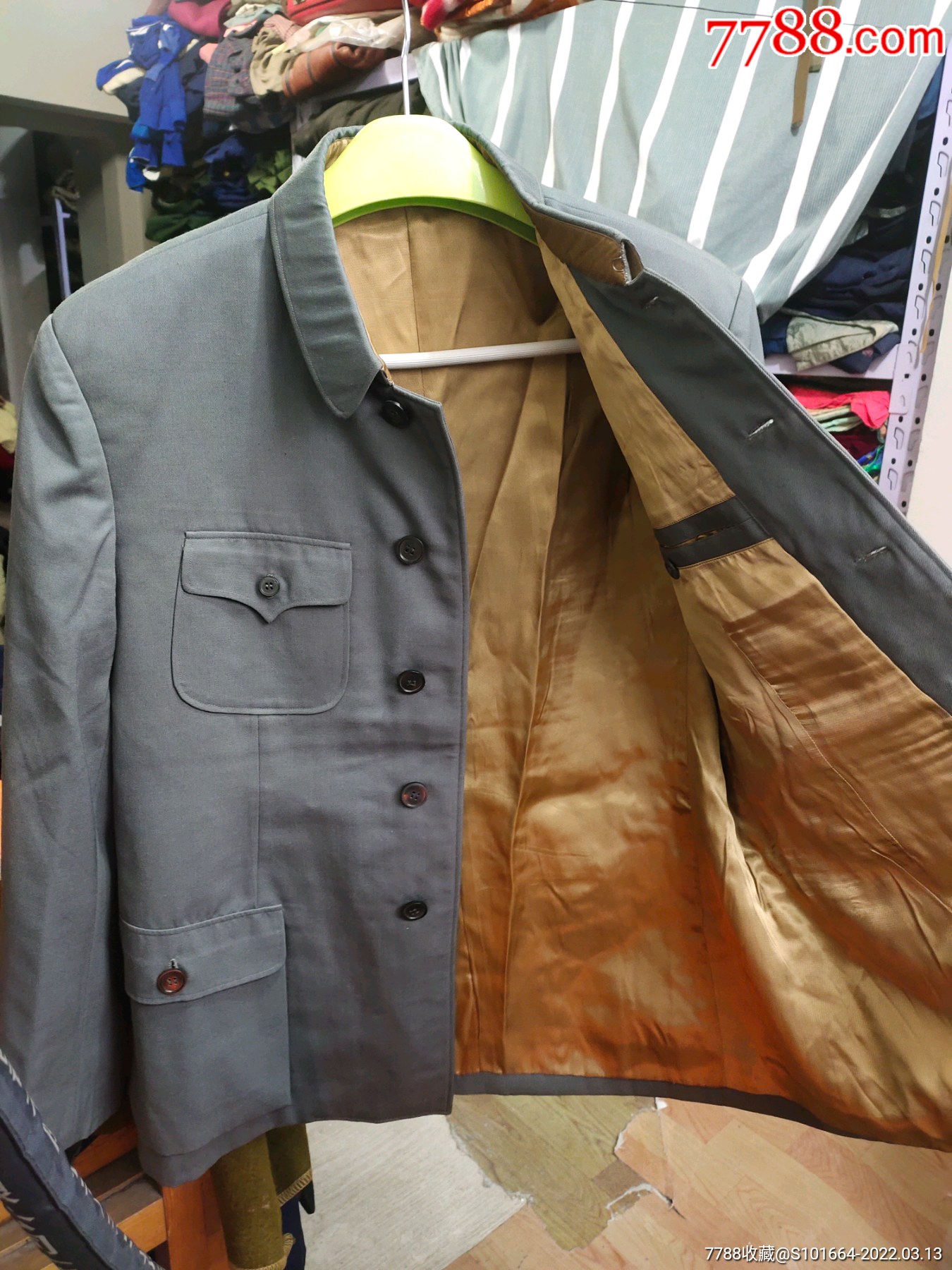 老式纯毛华达呢中山装