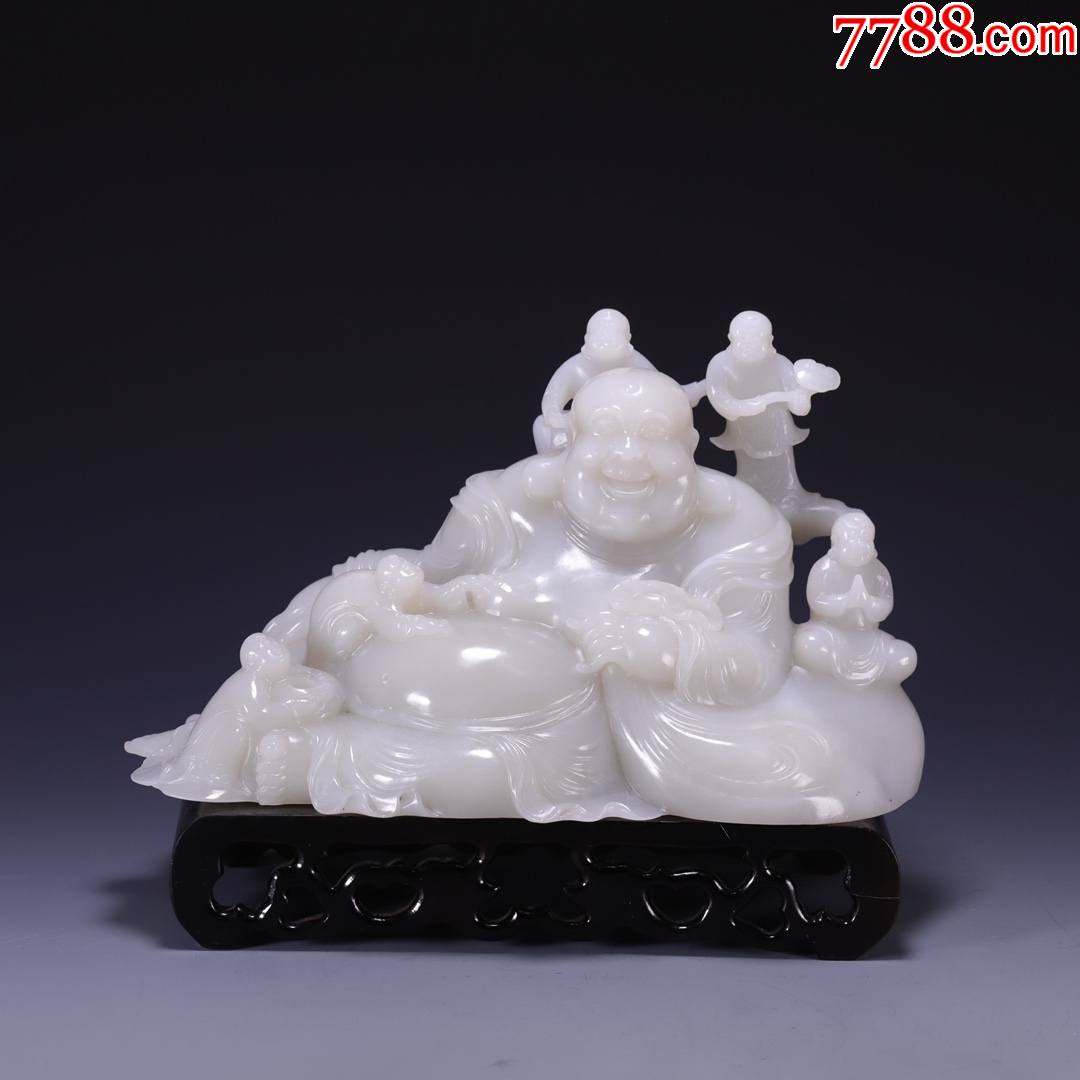 和田玉弥勒佛摆件