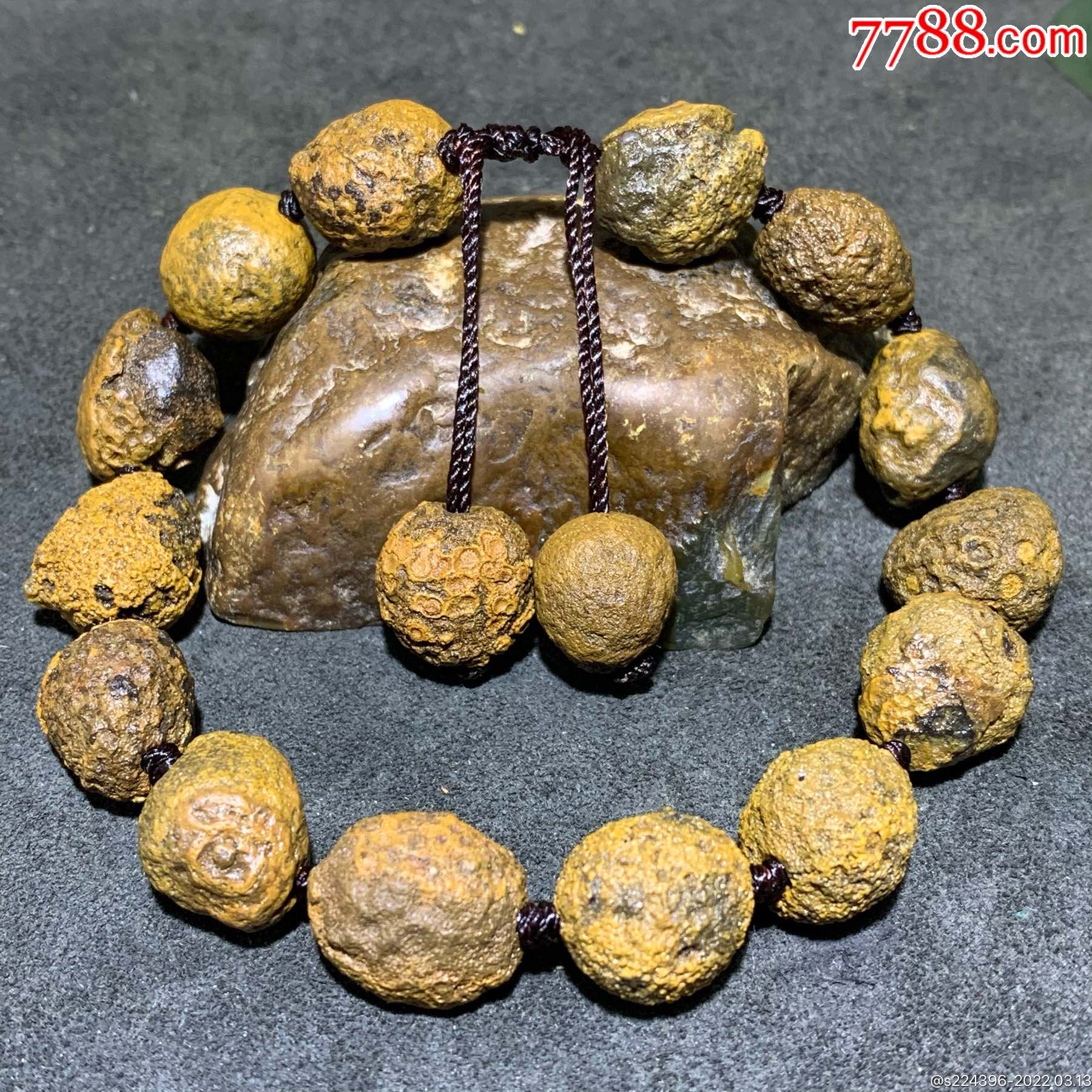 放福利精美天然罕见戈壁眼石原石手串一条