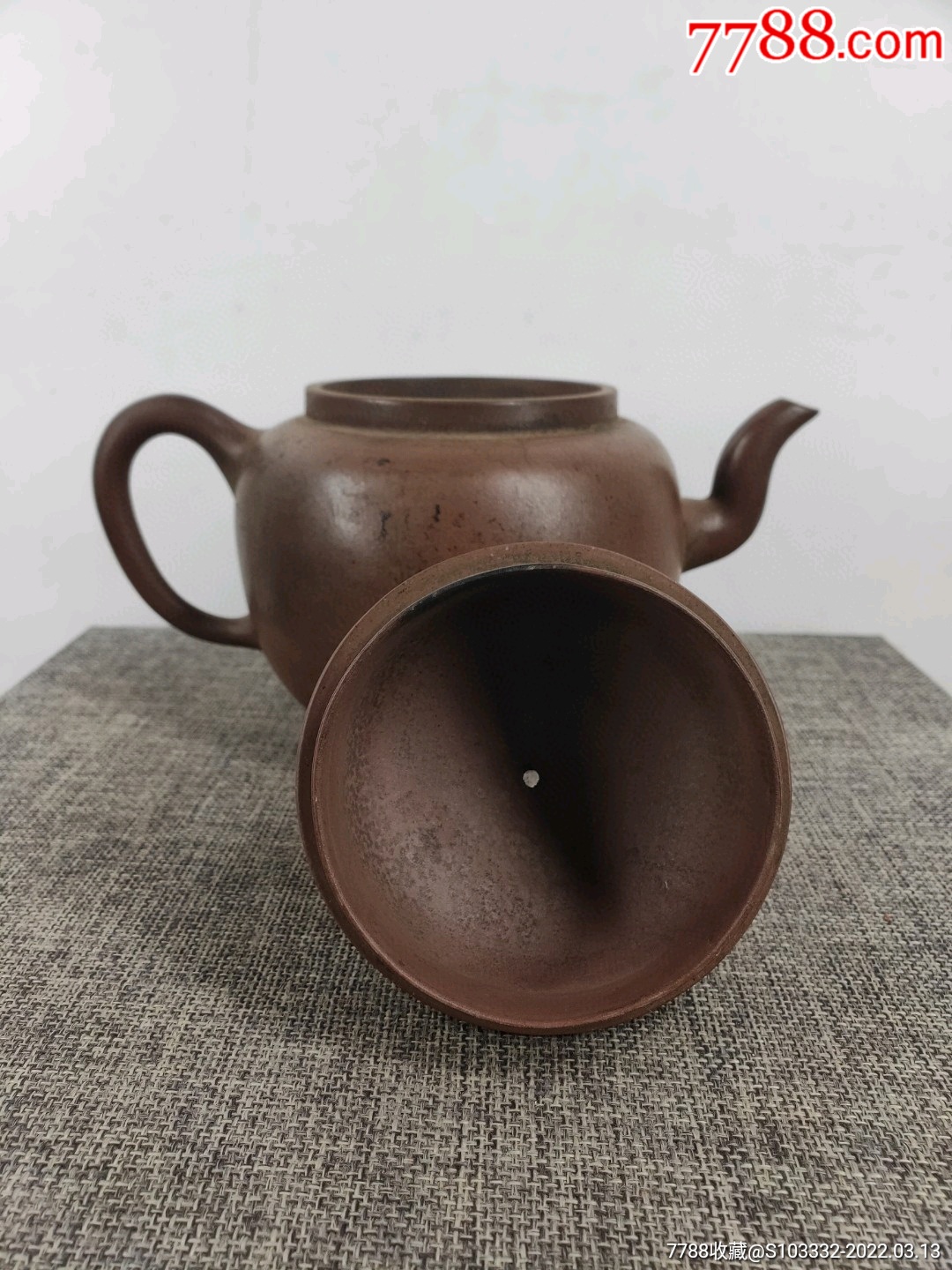 民间收到民藏明代时大彬制刻字底款老紫砂壶一把保存完整十分难得收藏