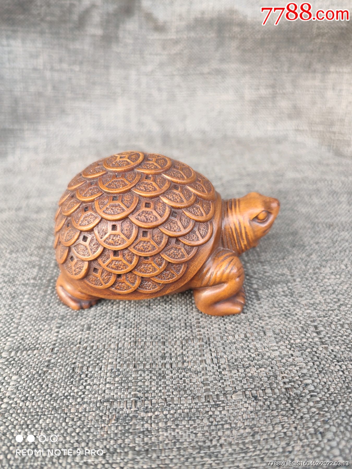 精工黄杨木雕乌龟