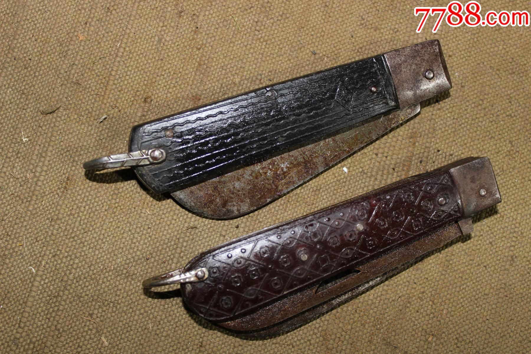 老工具电工刀2只组