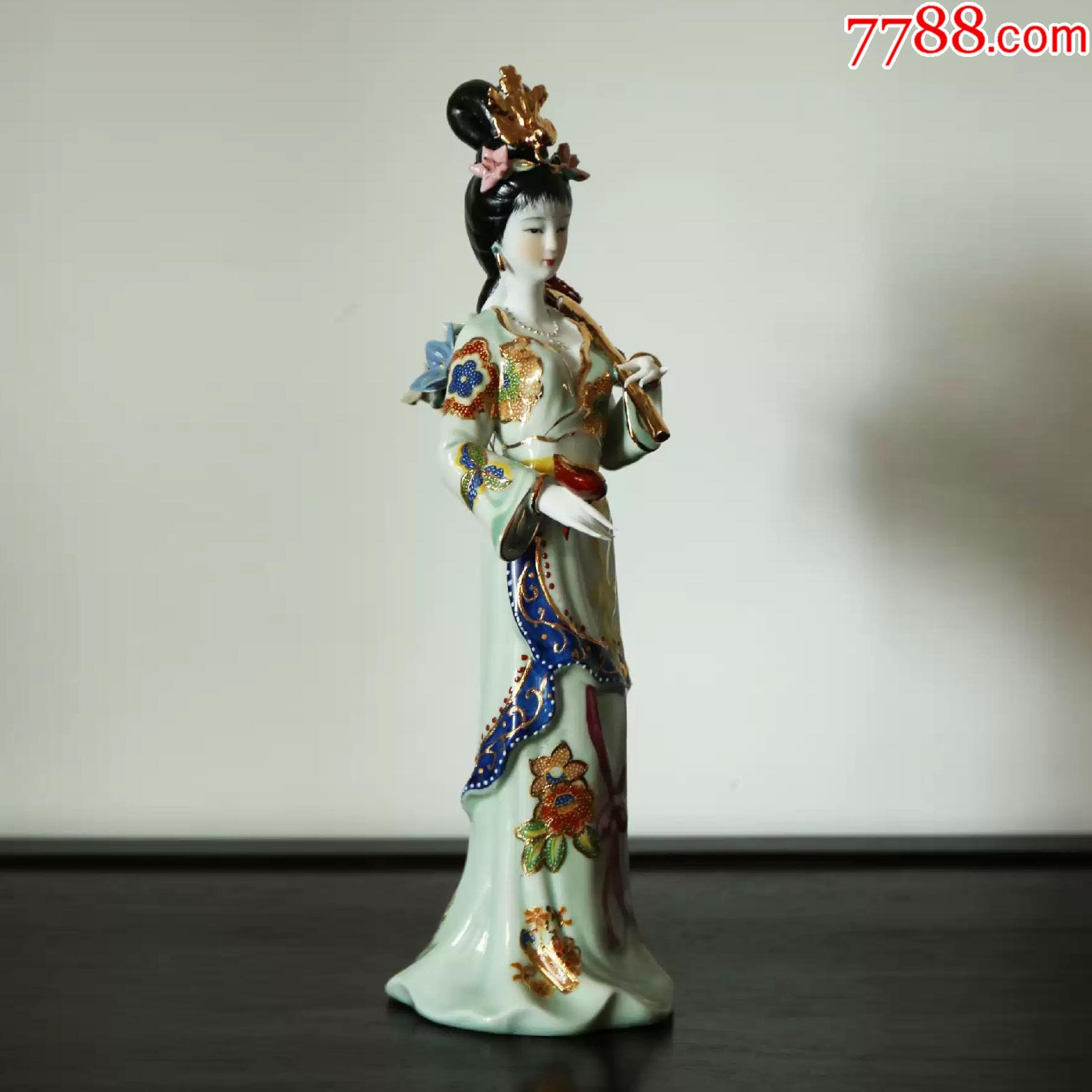 近代美人瓷塑摆件