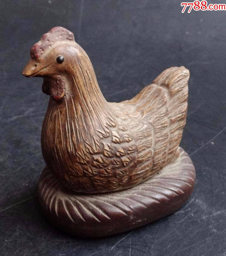 双色紫砂母鸡下蛋十二生肖鸡摆件茶宠