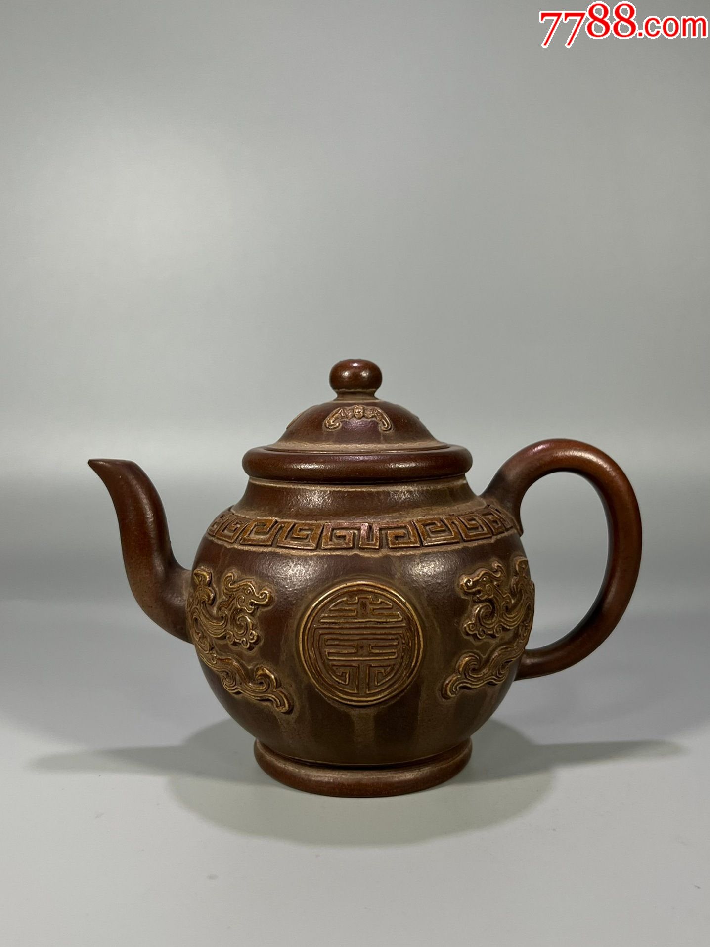 「蒋伯夸」紫砂贴绘宫灯壶_价格6500元_第1张_7788收藏__收藏热线