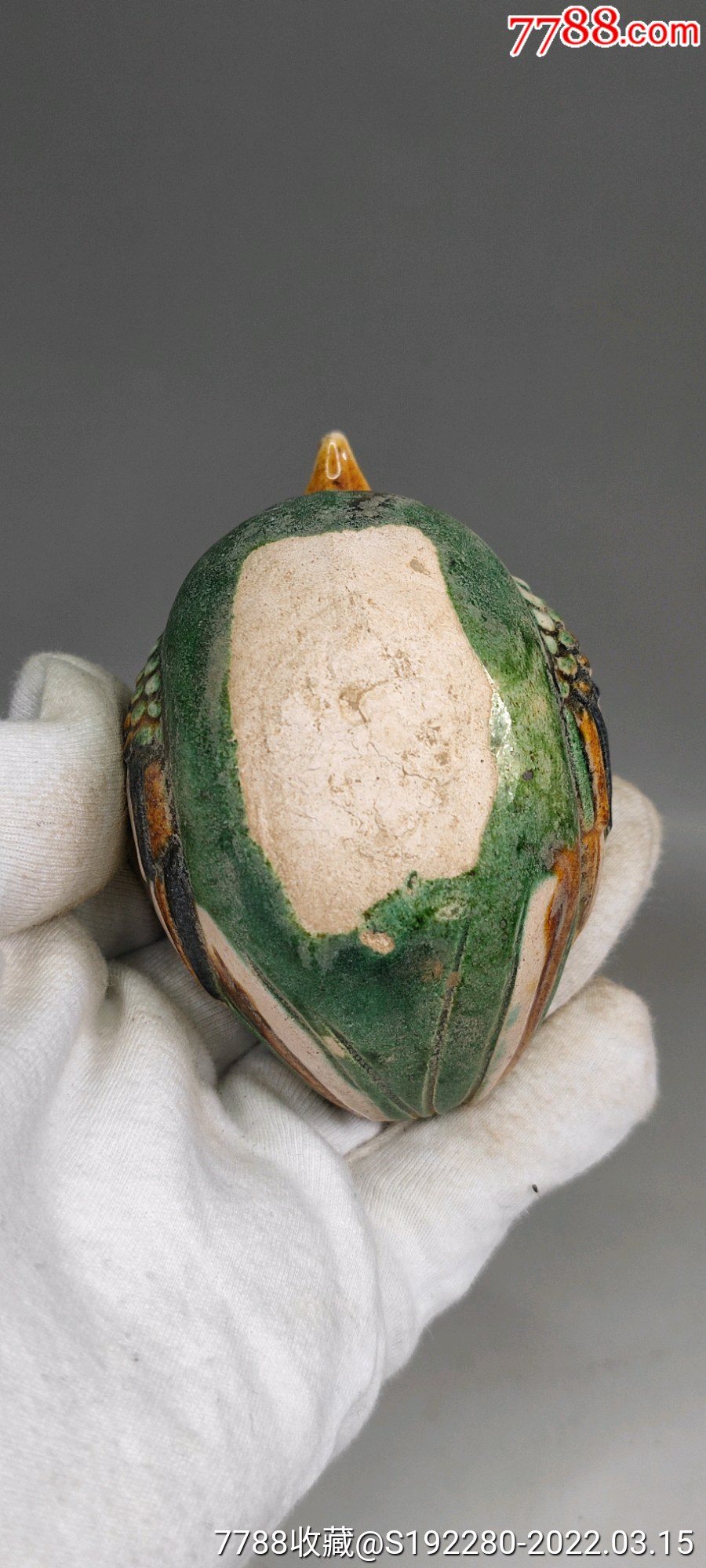 三彩鸟形水盂(工艺品).长9cm宽6cm高6cm._唐三彩_第6张_7788铜器收藏