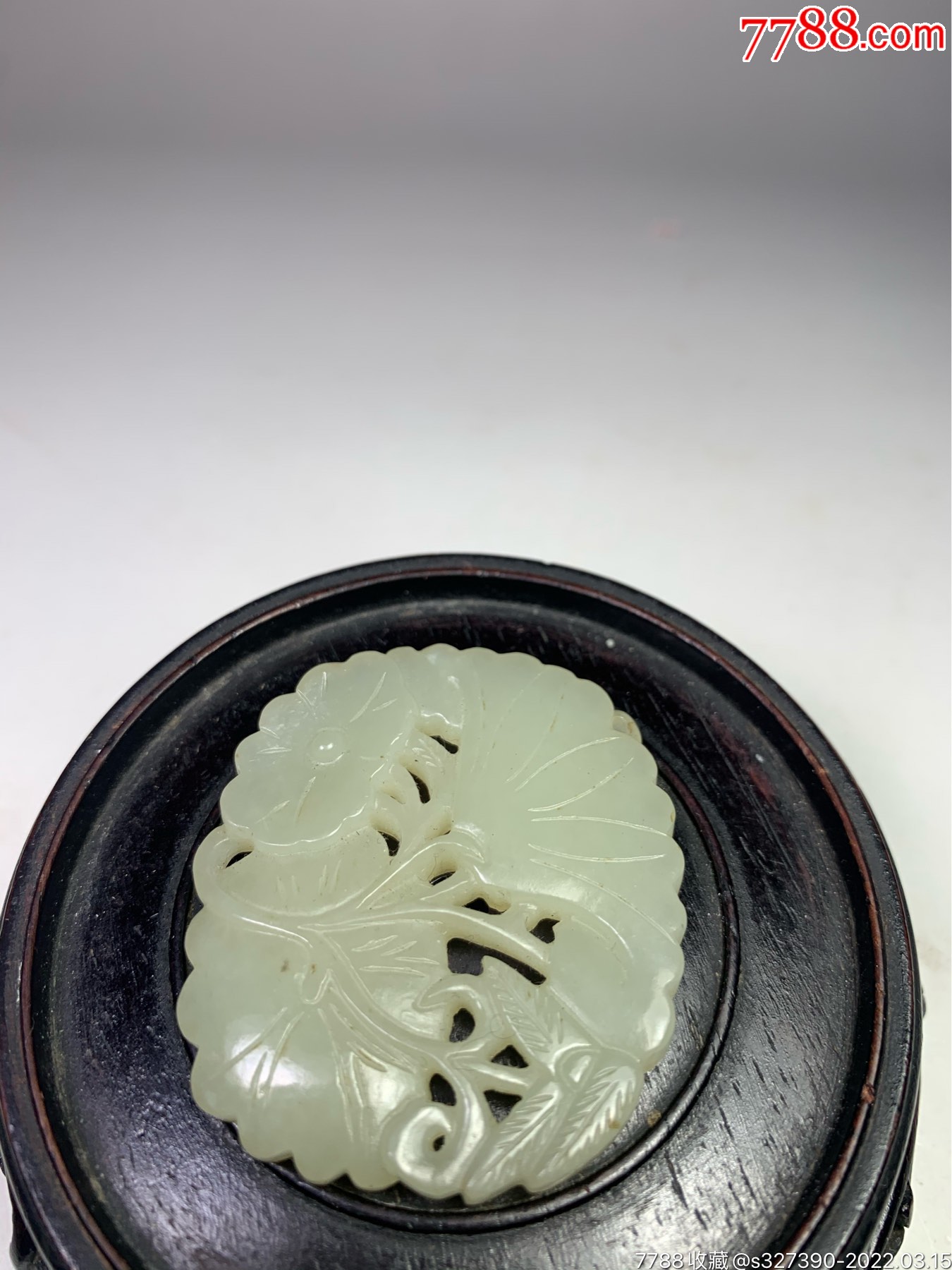 老玉和田玉明清白玉百年好合玉佩