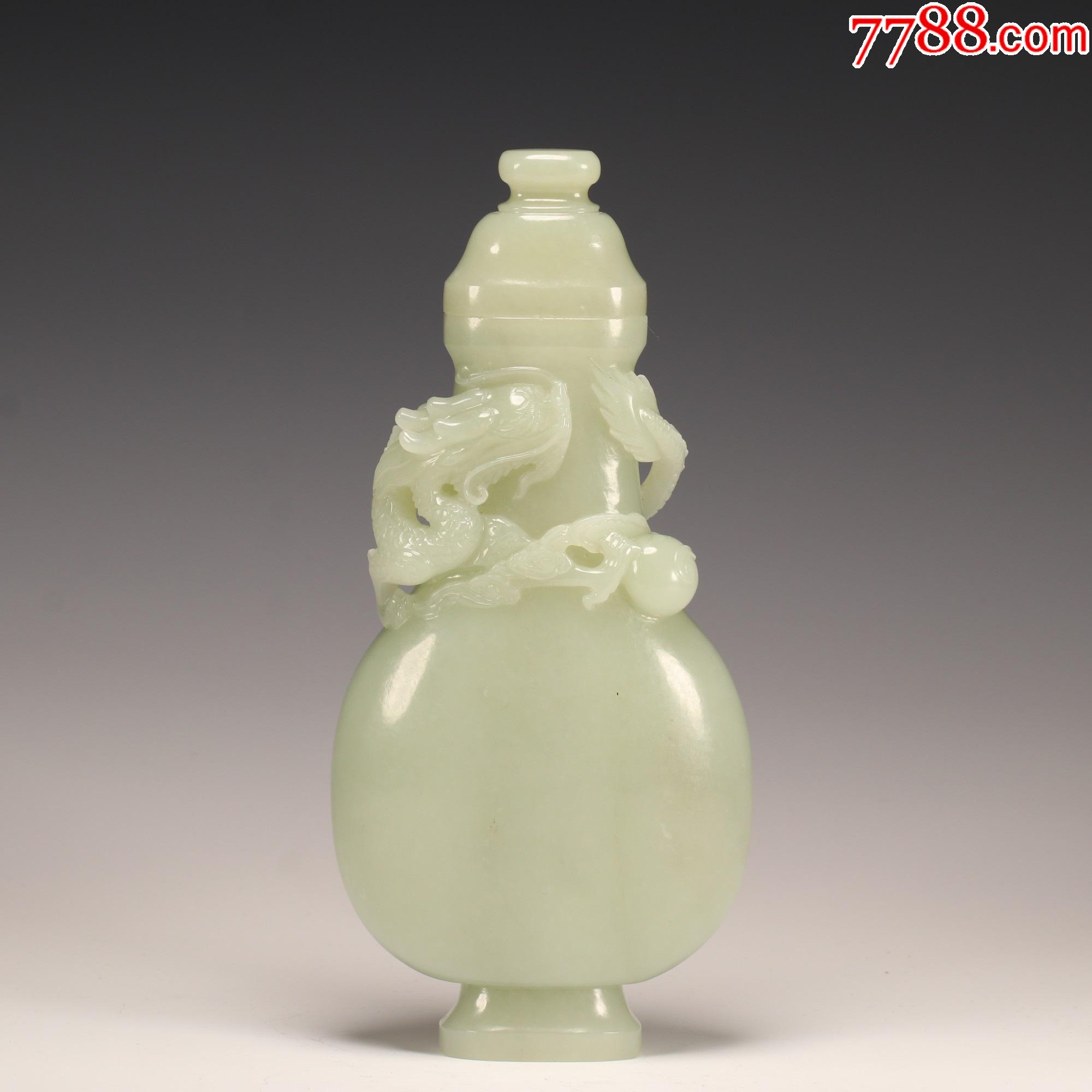 和田玉螭龙瓶