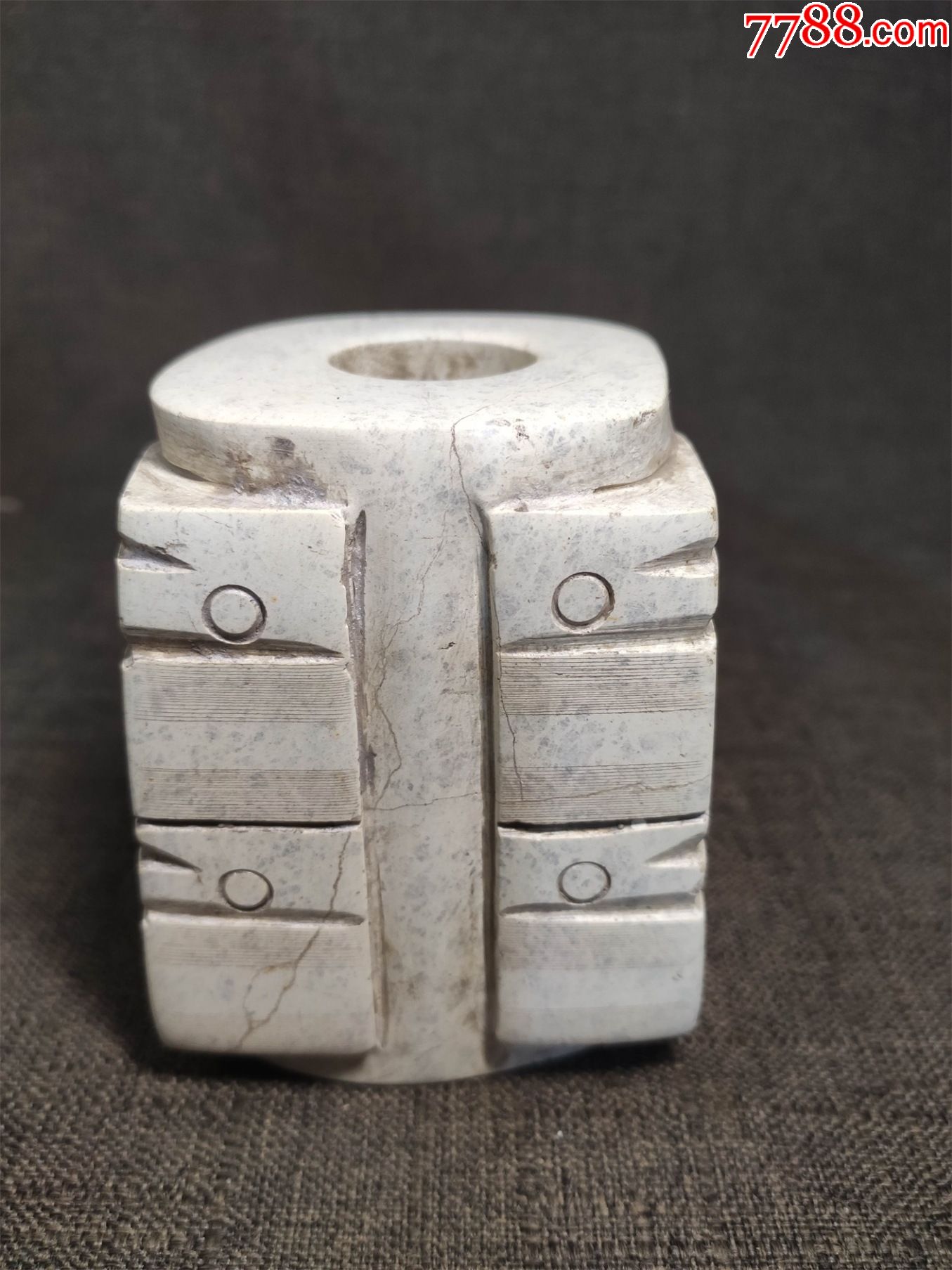 鸡骨白玉琮-价格:500元-se85940187-其他玉石/玉器-零售-7788扑克牌