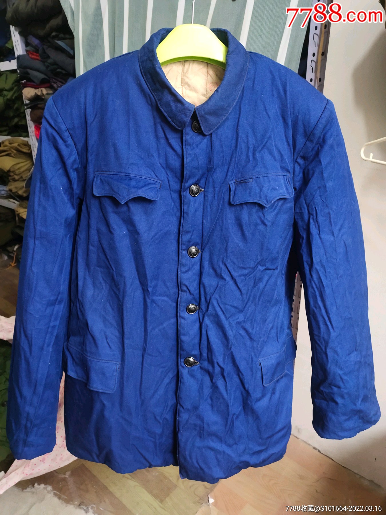 铁路蓝棉卡白里棉衣特号