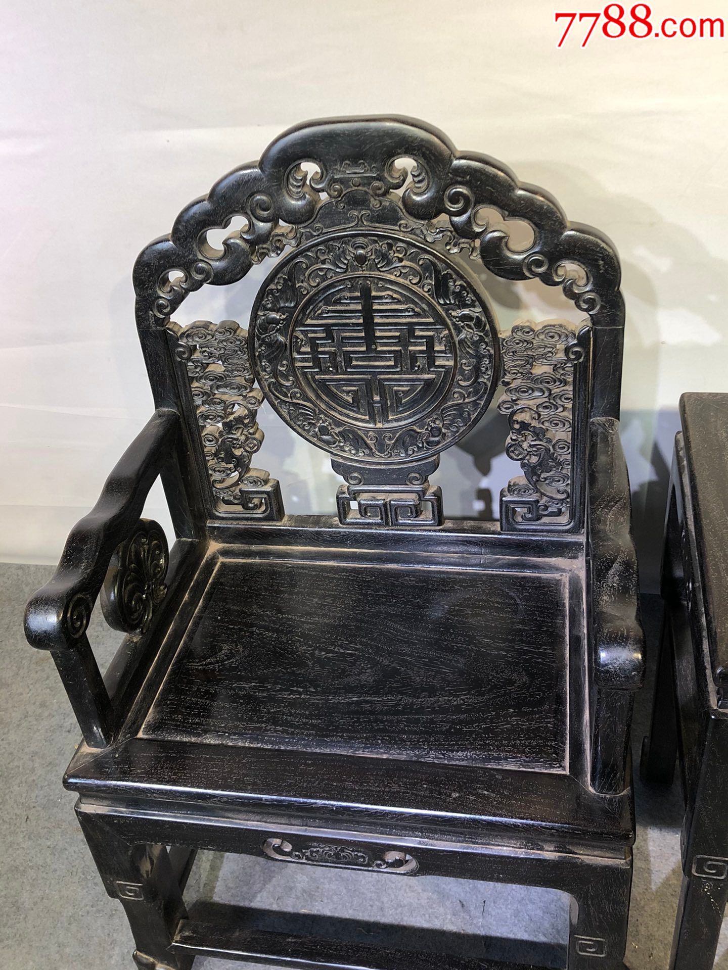 小叶紫檀椅子满金星牛毛纹清晰全隼卯结构