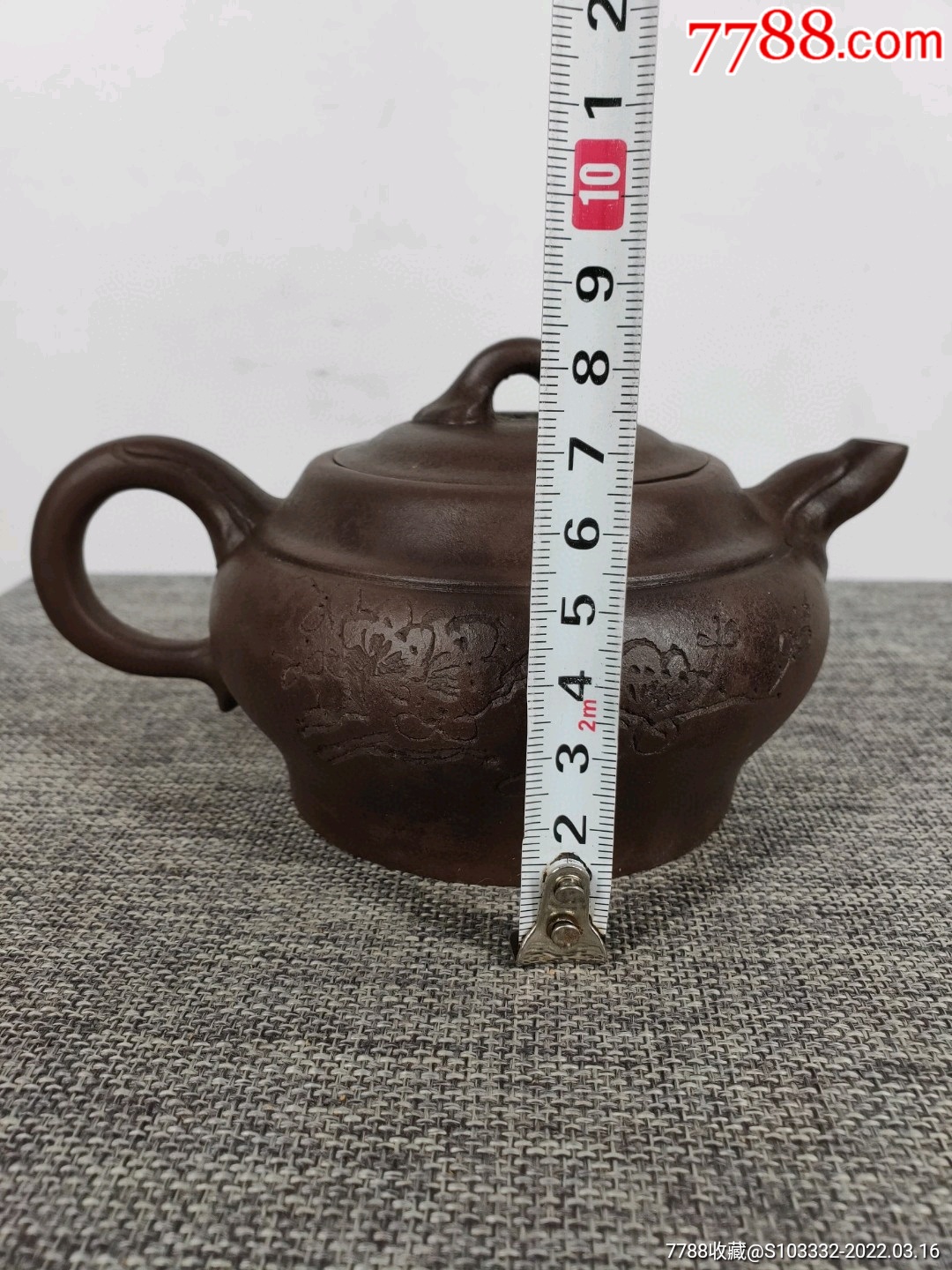 民间收到民藏徐友泉制刻字底款老紫砂壶一把出水流畅断水利落保存完整