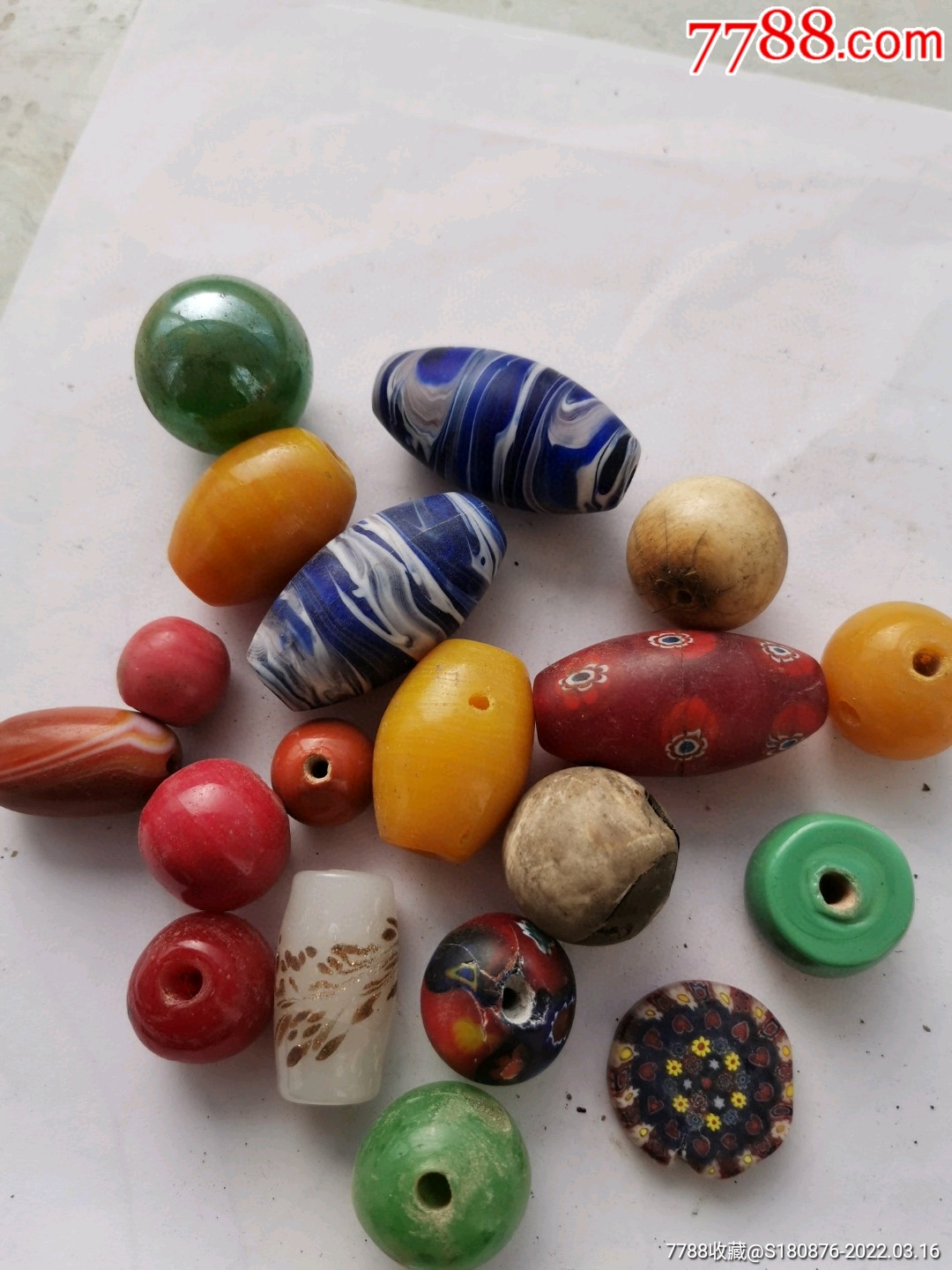 老琉璃珠子19个-价格:300元-se85958959-琉璃珠/球-零售-7788钱币网