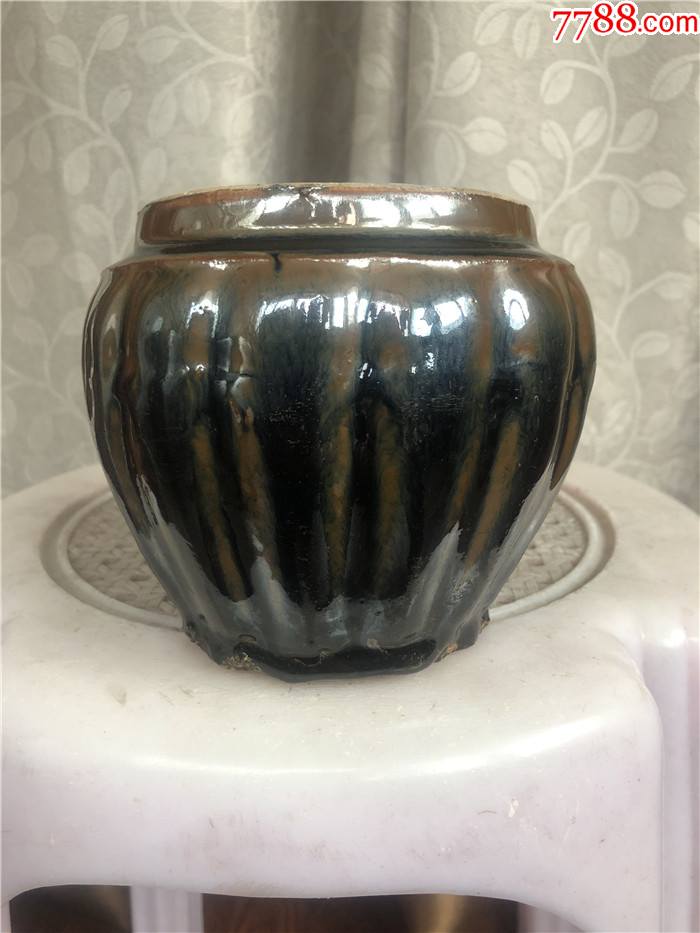 清代瓜棱窑变罐_花釉/窑变瓷_图片鉴赏_收藏价值_7788怀表收藏