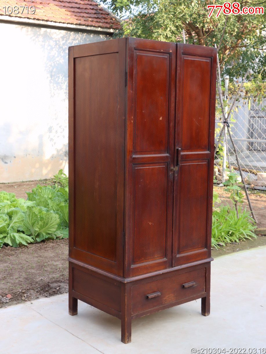 民国时期柚木挂衣柜做工精细品相一流完整漂亮结实耐用适合酒店博物馆