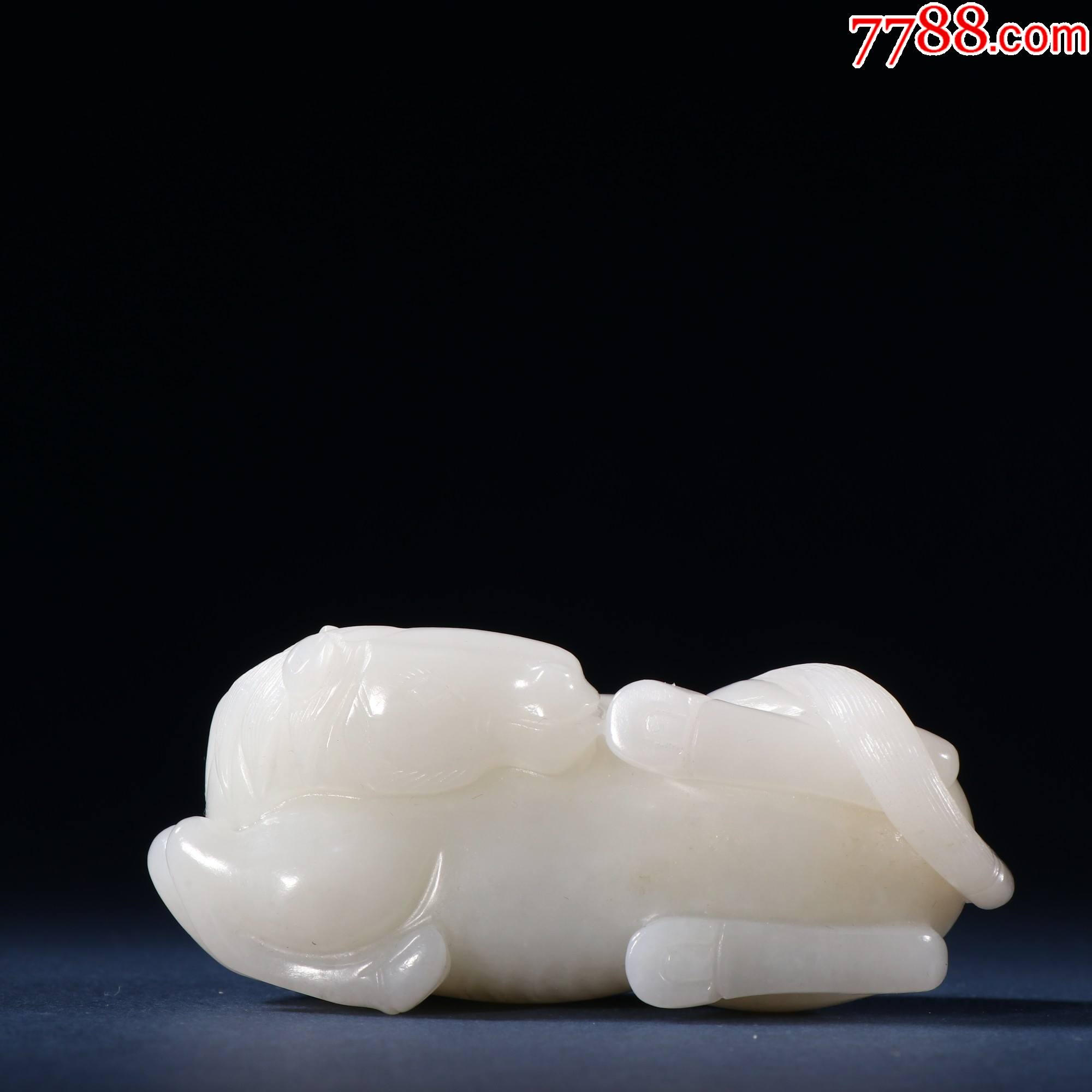 和田玉卧马摆件a21s80f