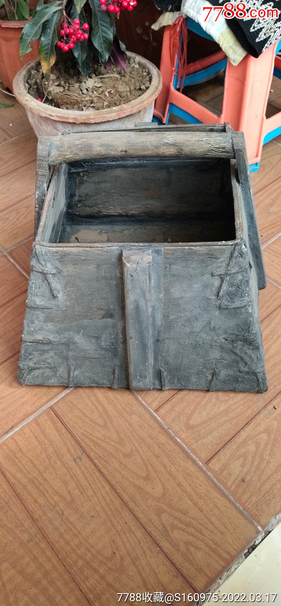 清代铁箍木斗一个基本完整寓意吉祥日进斗金才高八斗