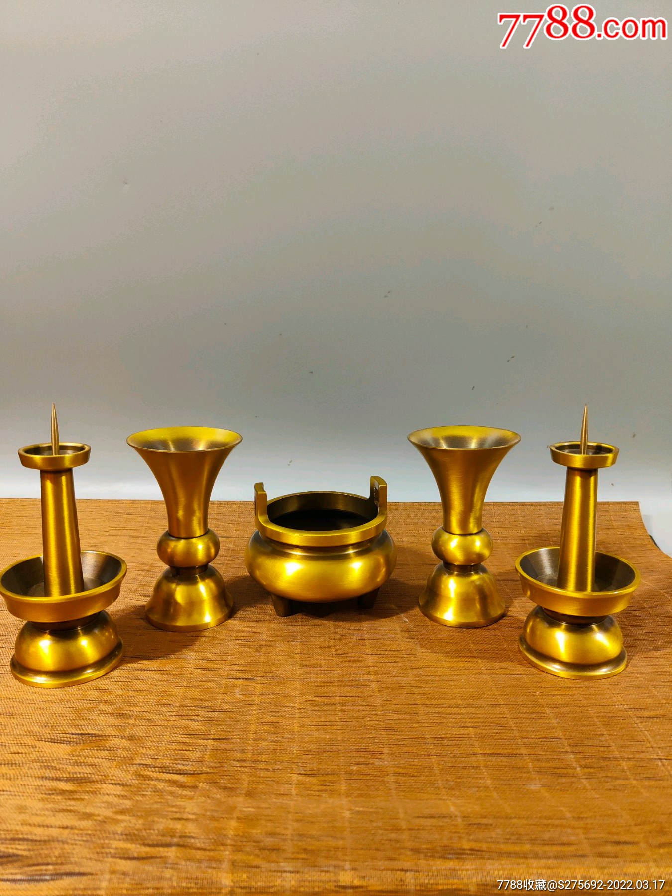 纯铜五供一套
