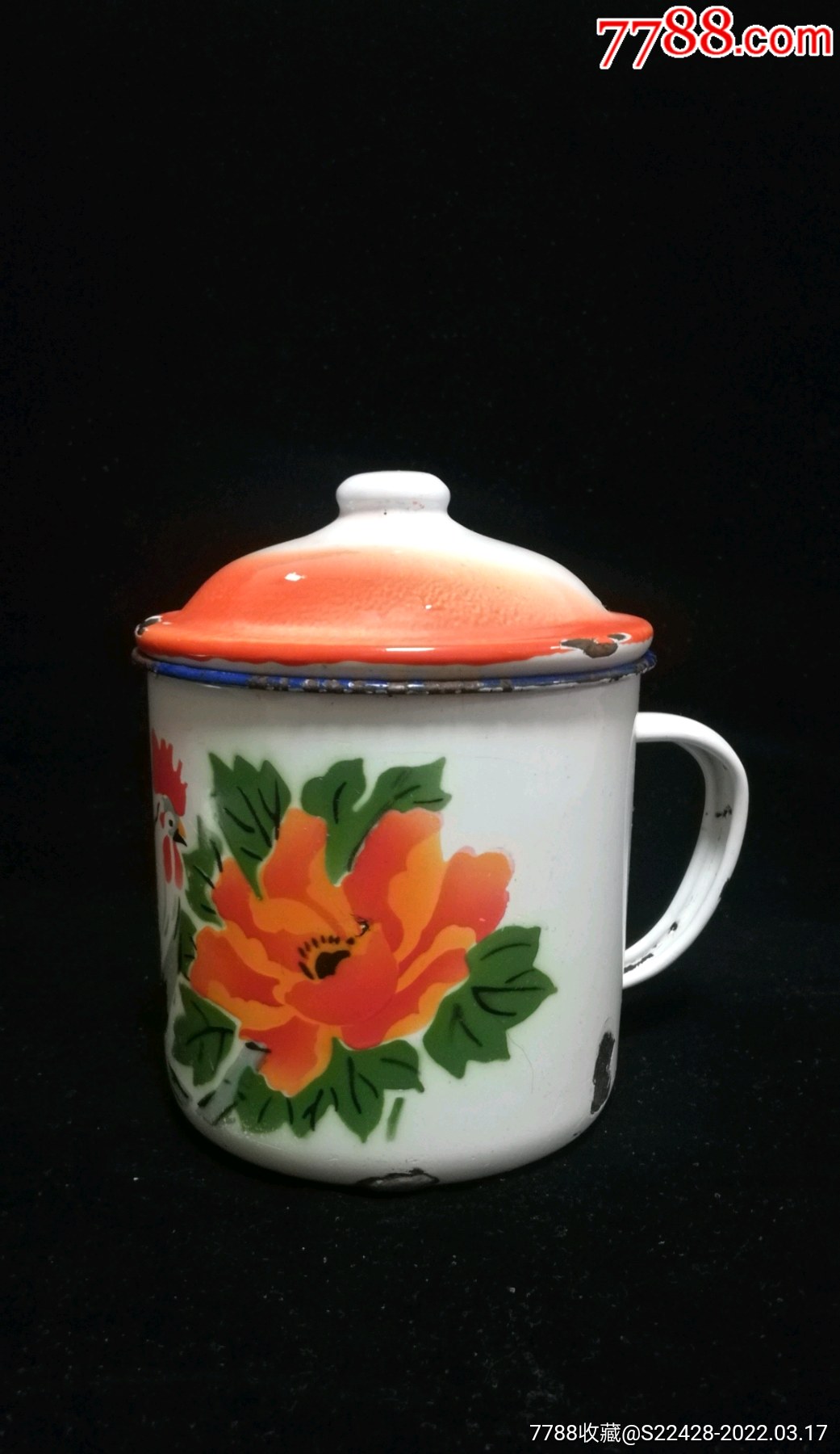 文革前后大公鸡搪瓷缸