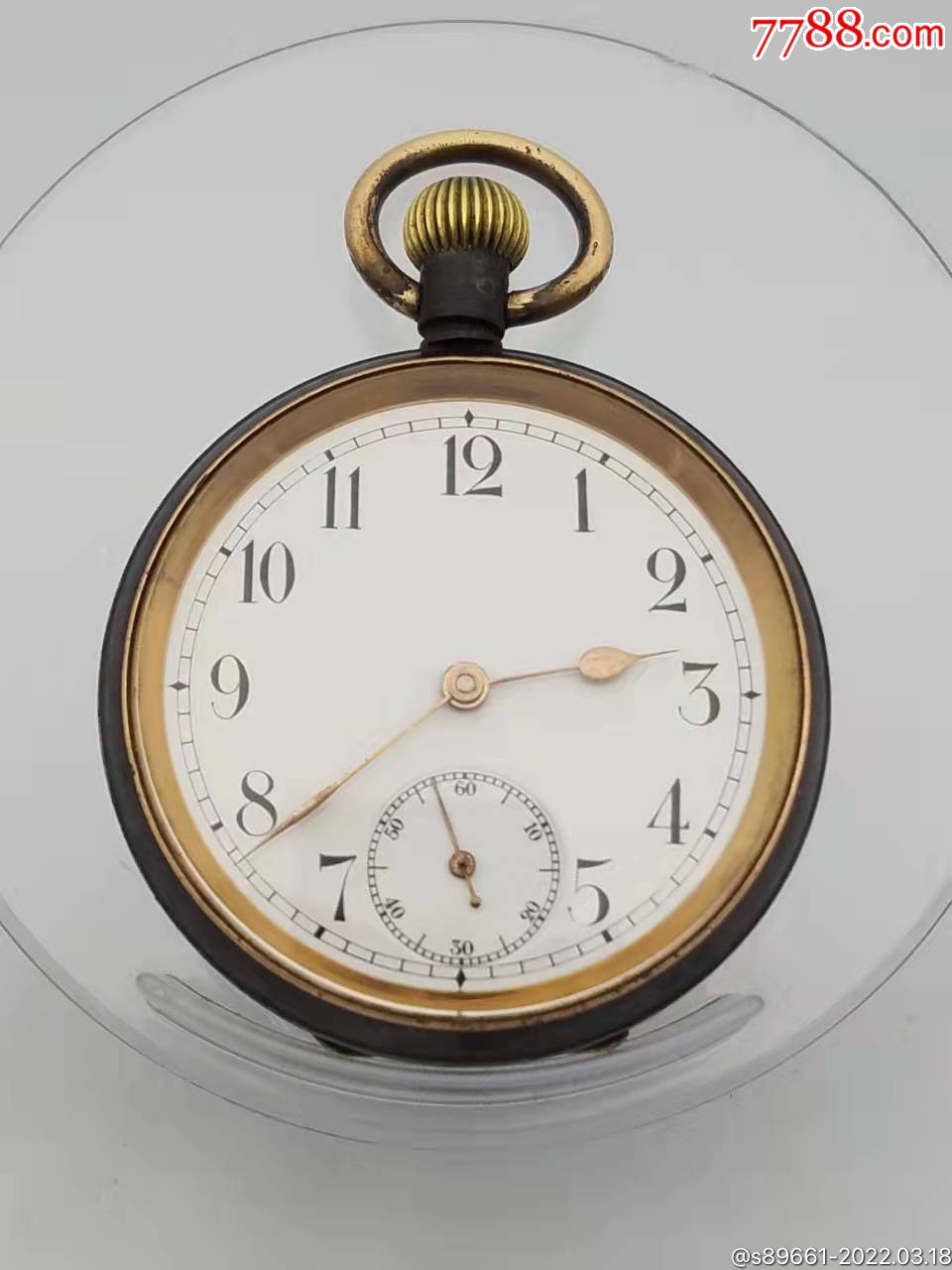 瑞士omega枪钢壳开面古董怀表