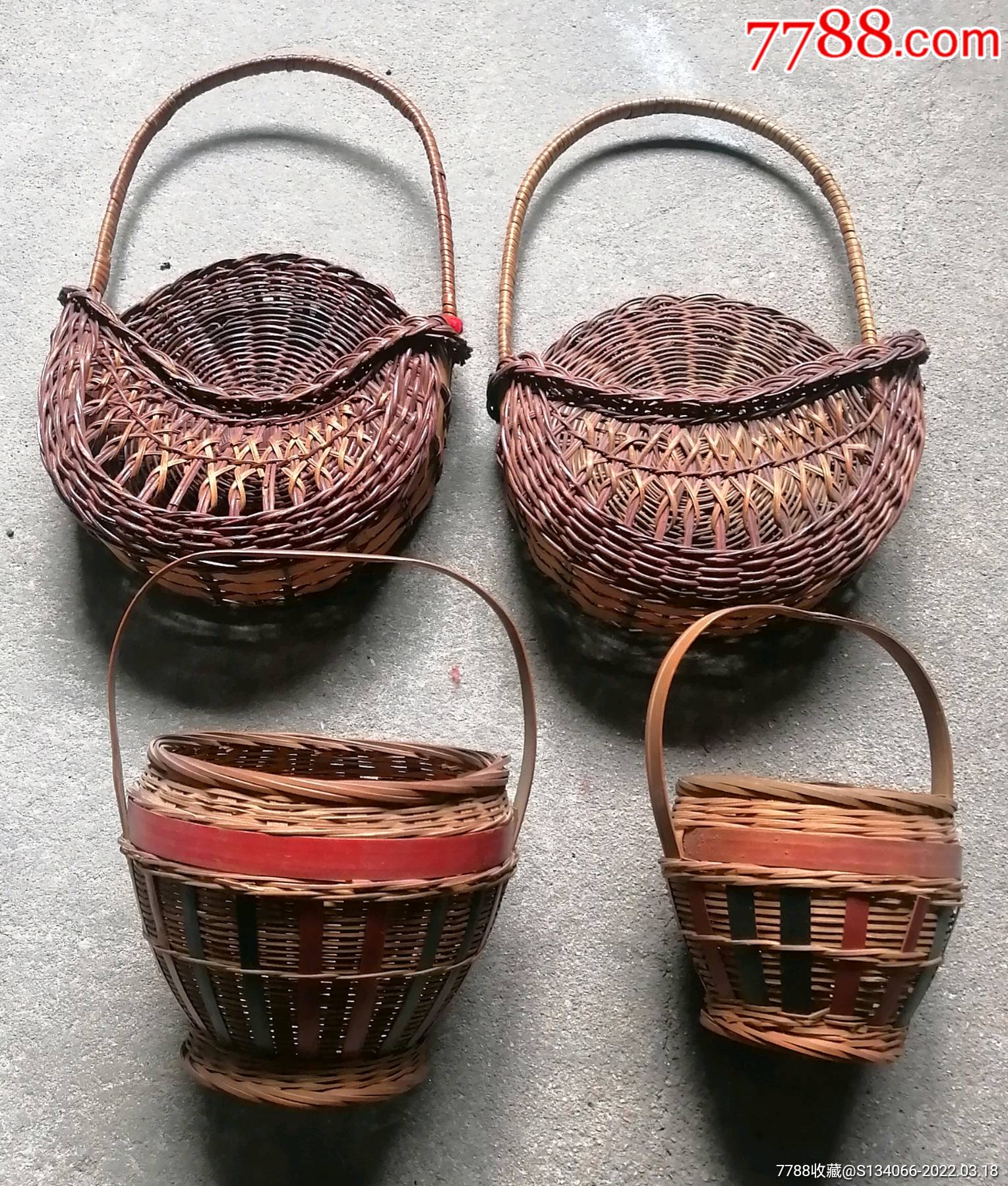 手编筐篓4个