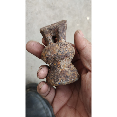 量衡工具铁权秤砣元代葫芦形铁权秤砣高9厘米5厘米重1000克