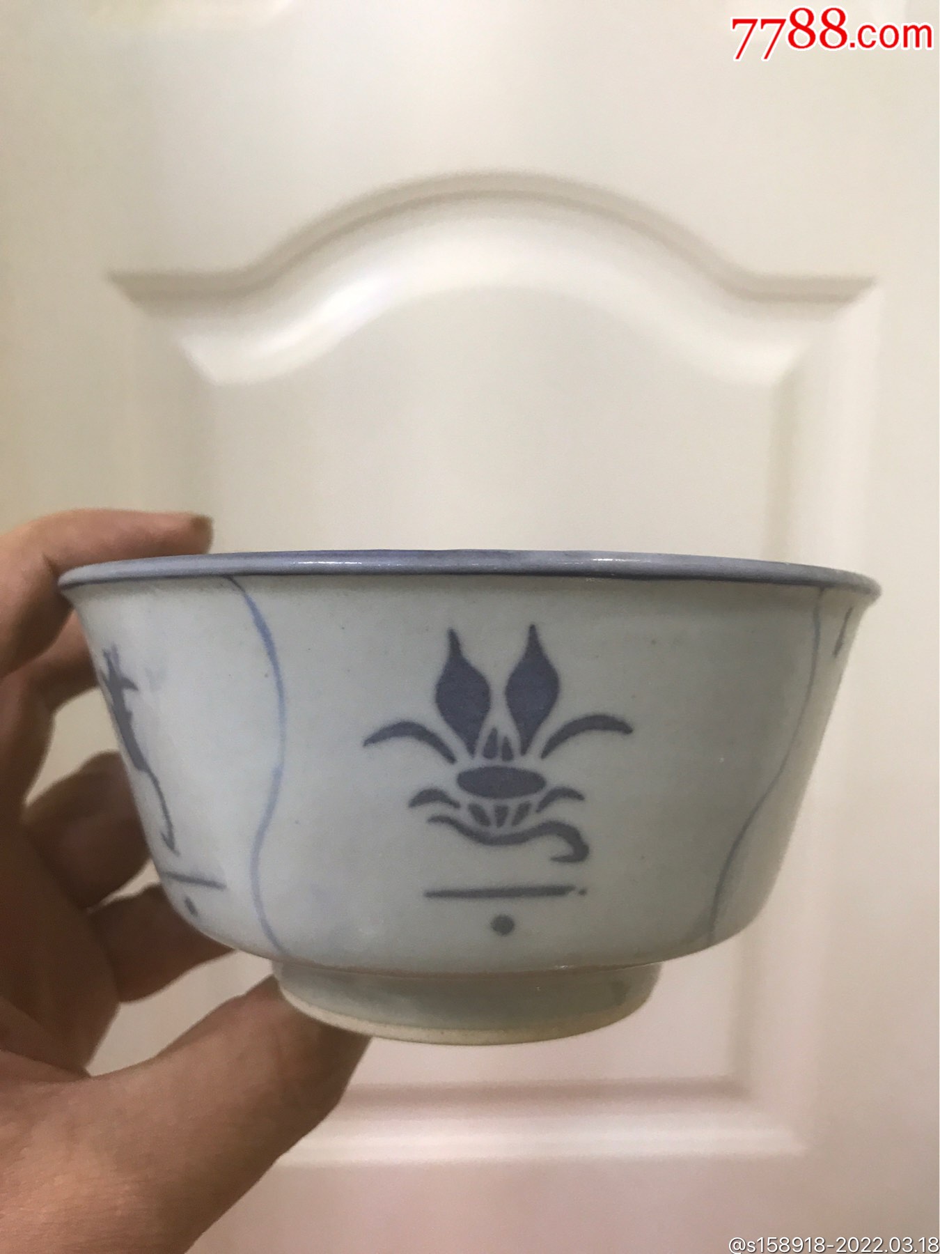 清末民初全品青花束口碗