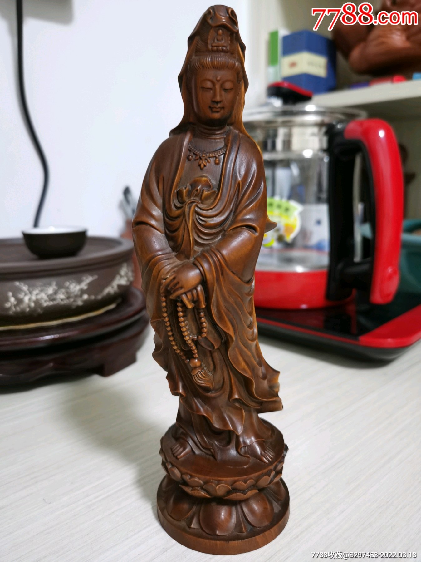 观音像_木佛像/人像_三人行紫砂【7788收藏__收藏热线】