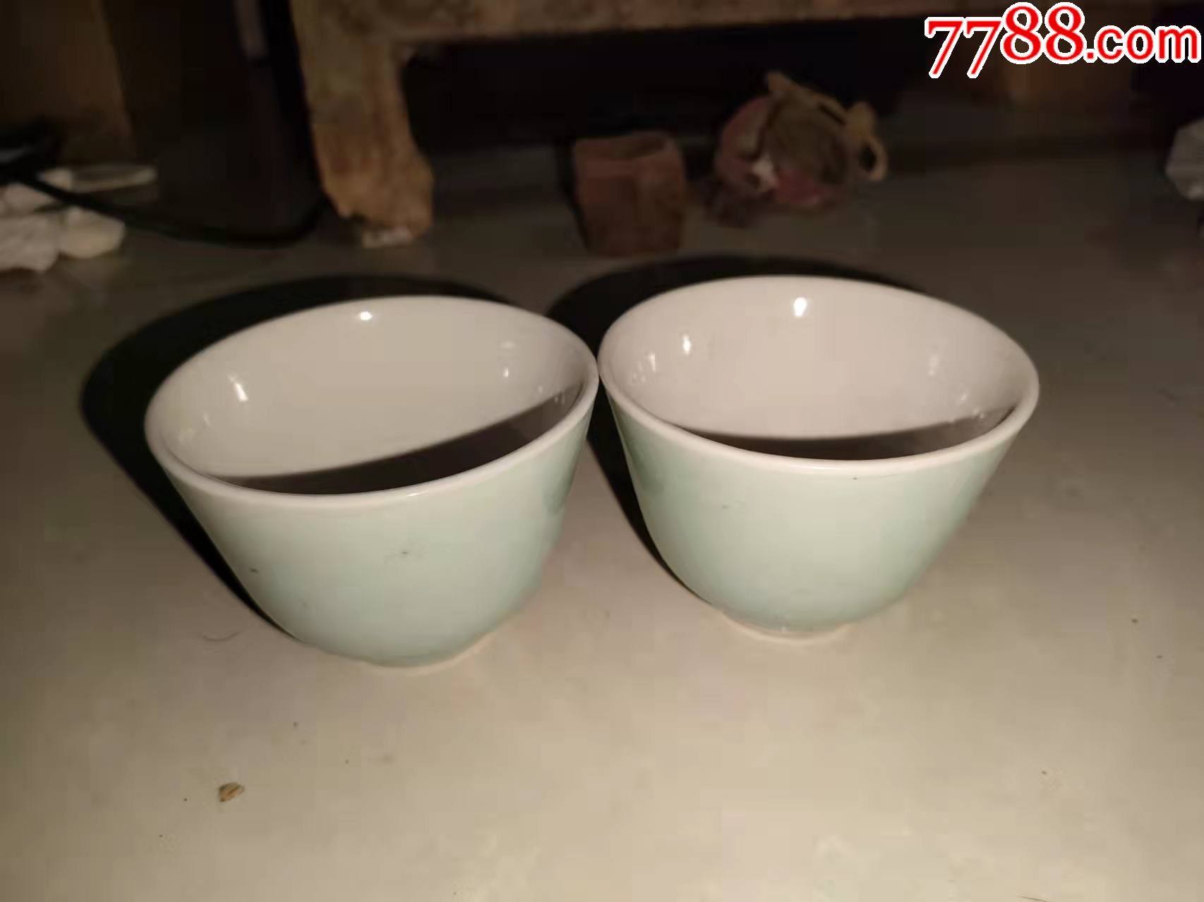 老瓷杯子茶杯两个