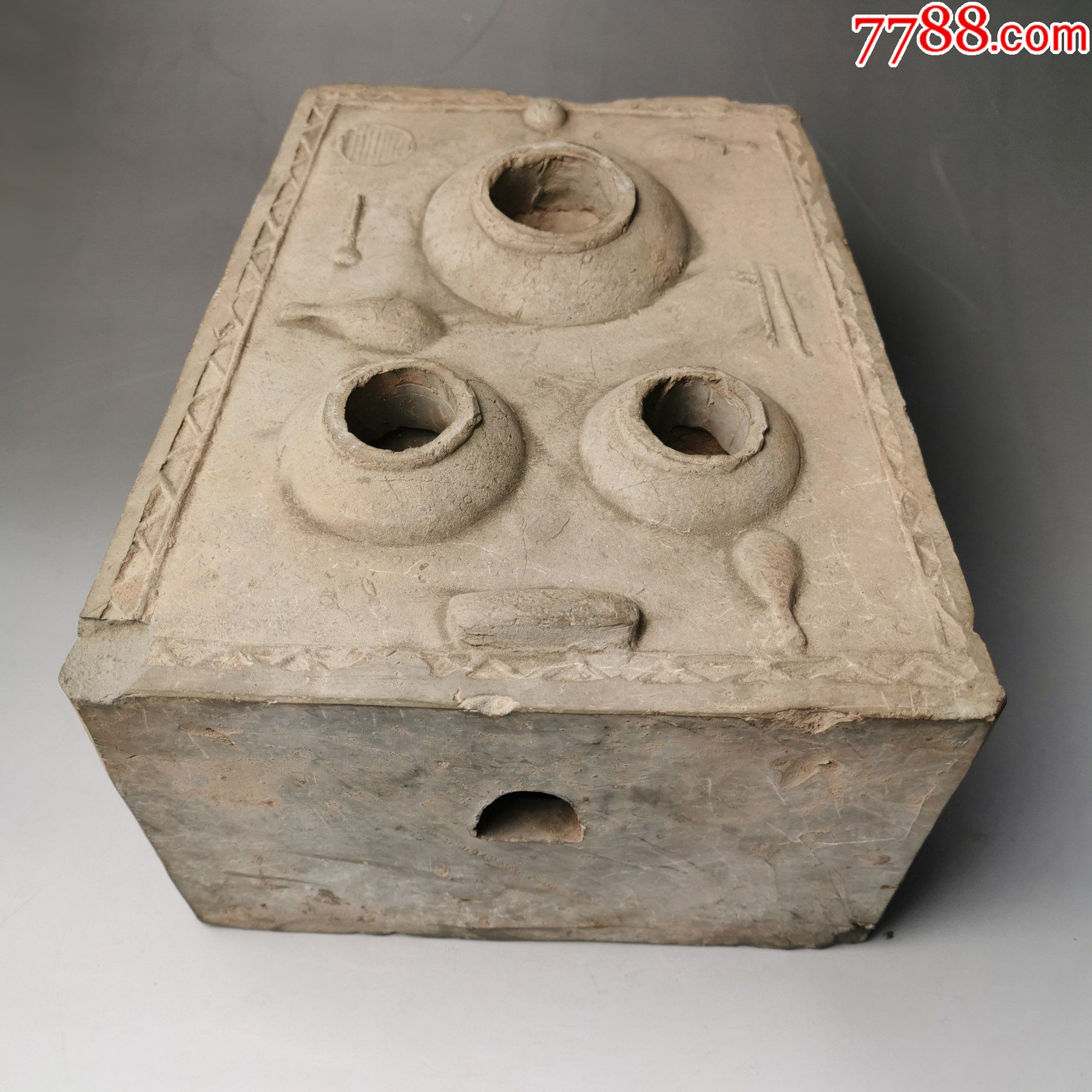 陶灶台三眼灶行军灶