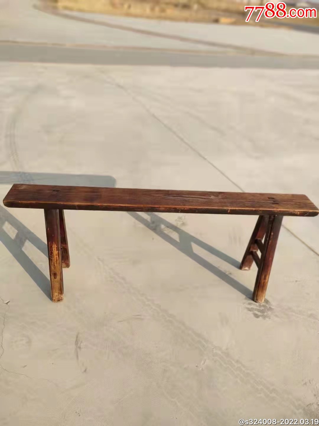 清代榆木长条凳风化纹漂亮牢固完整