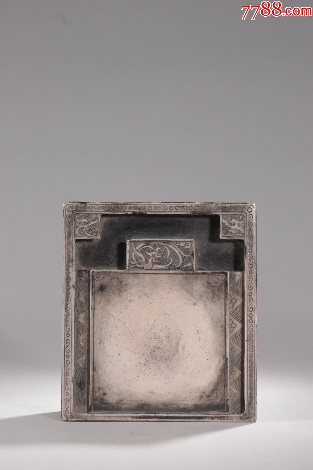 高凤翰款白端石龙凤纹文房砚台-端砚-7788商城__七七八八商品交易平台