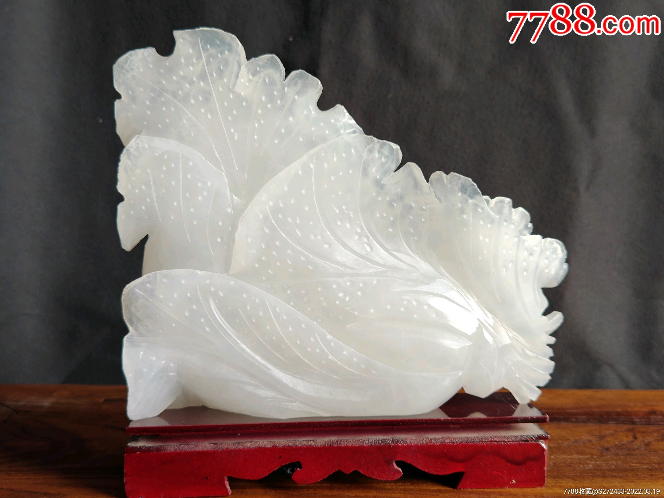 玉质通透,精工细作,刀工犀利娴熟,细腻逼真,质_翡翠/缅甸玉_第6张