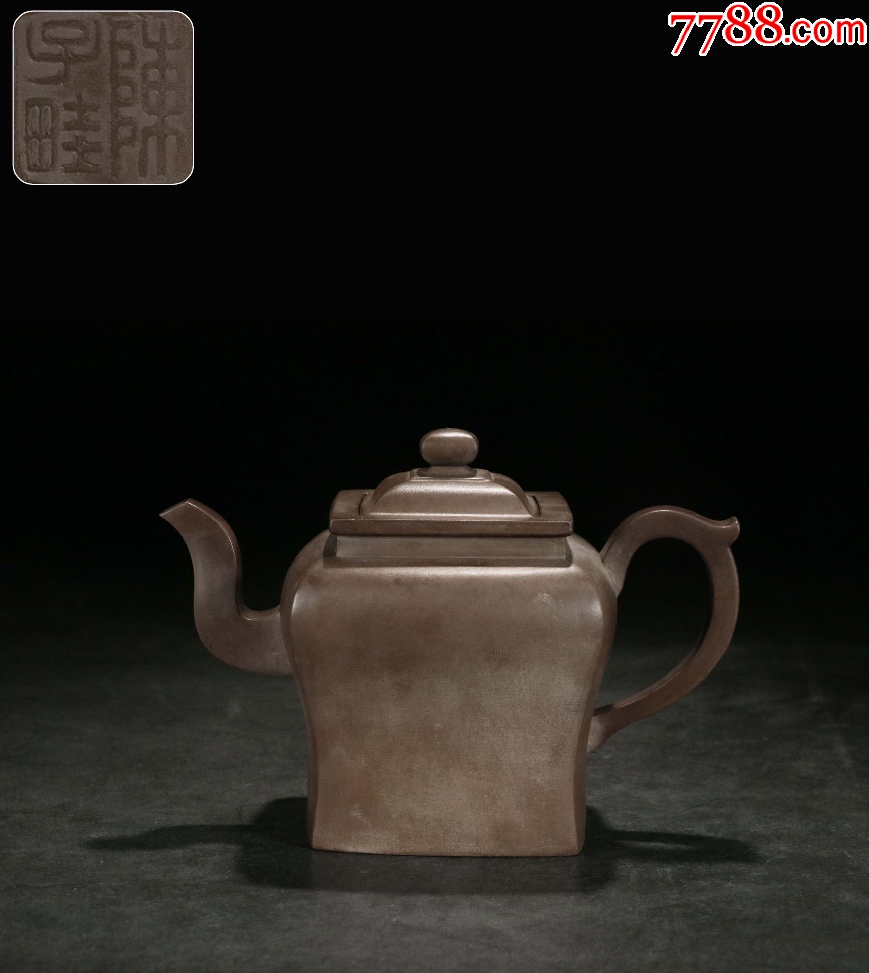 紫砂方壶陈子畦