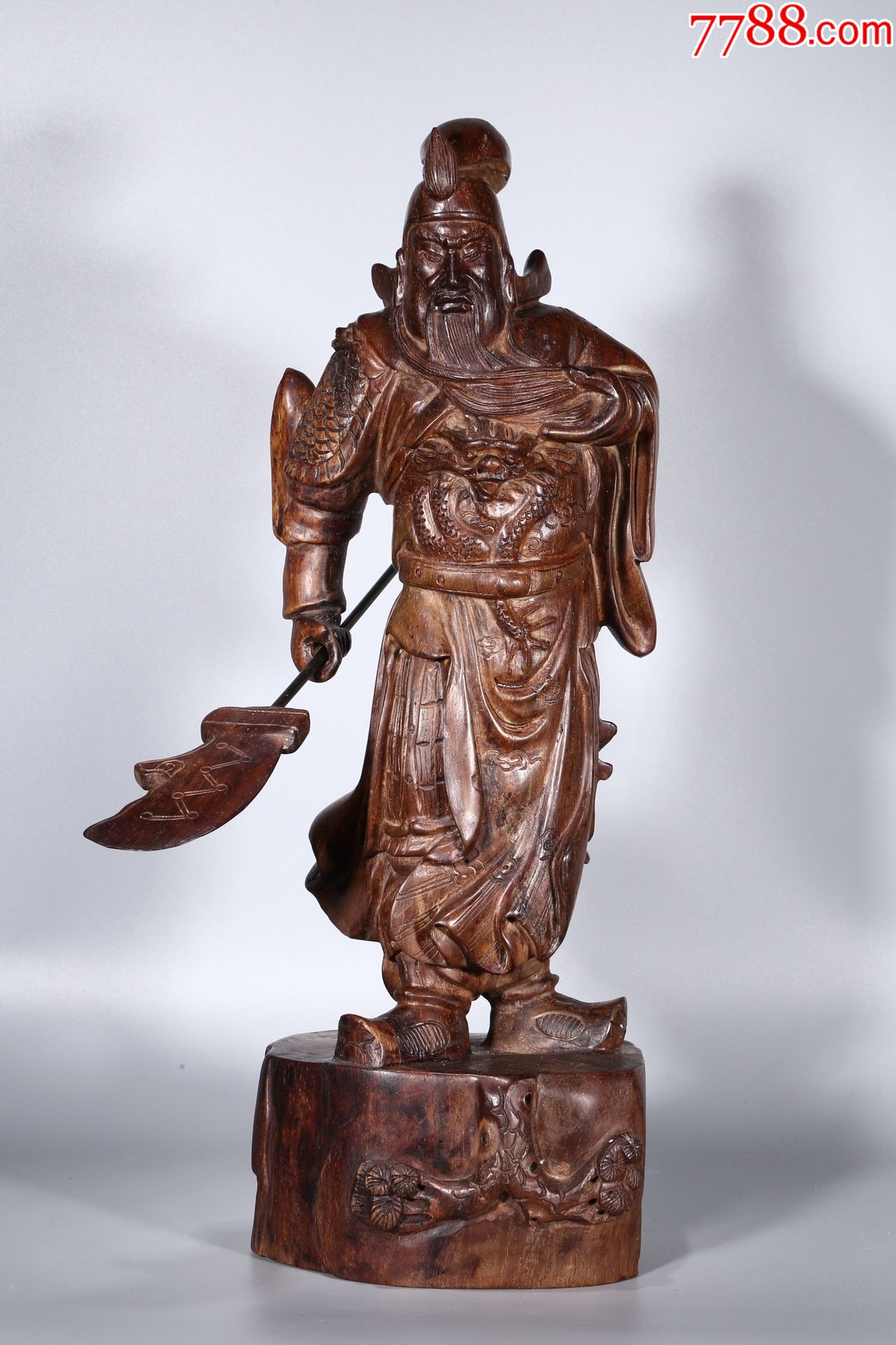 酸枝雕关公立像-价格:15000元-se86053366-木雕摆件-零售-7788收藏